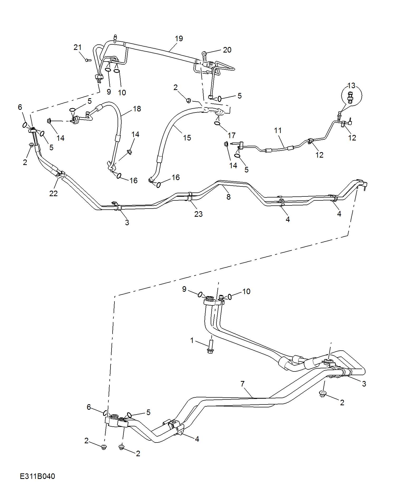 E311B040:REFRIGERANT PLUMBING & HARDWARE