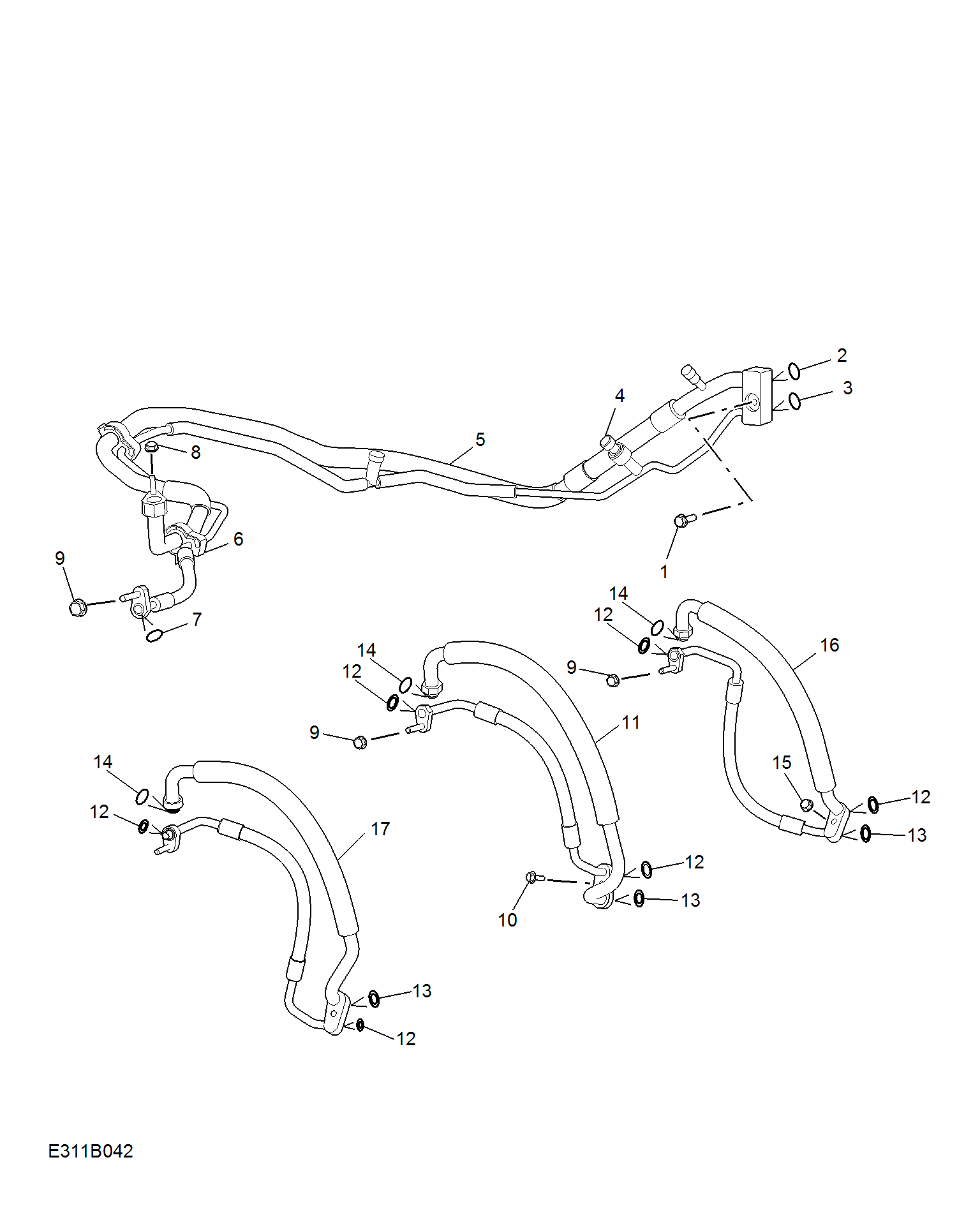 E311B042:REFRIGERANT PLUMBING & HARDWARE