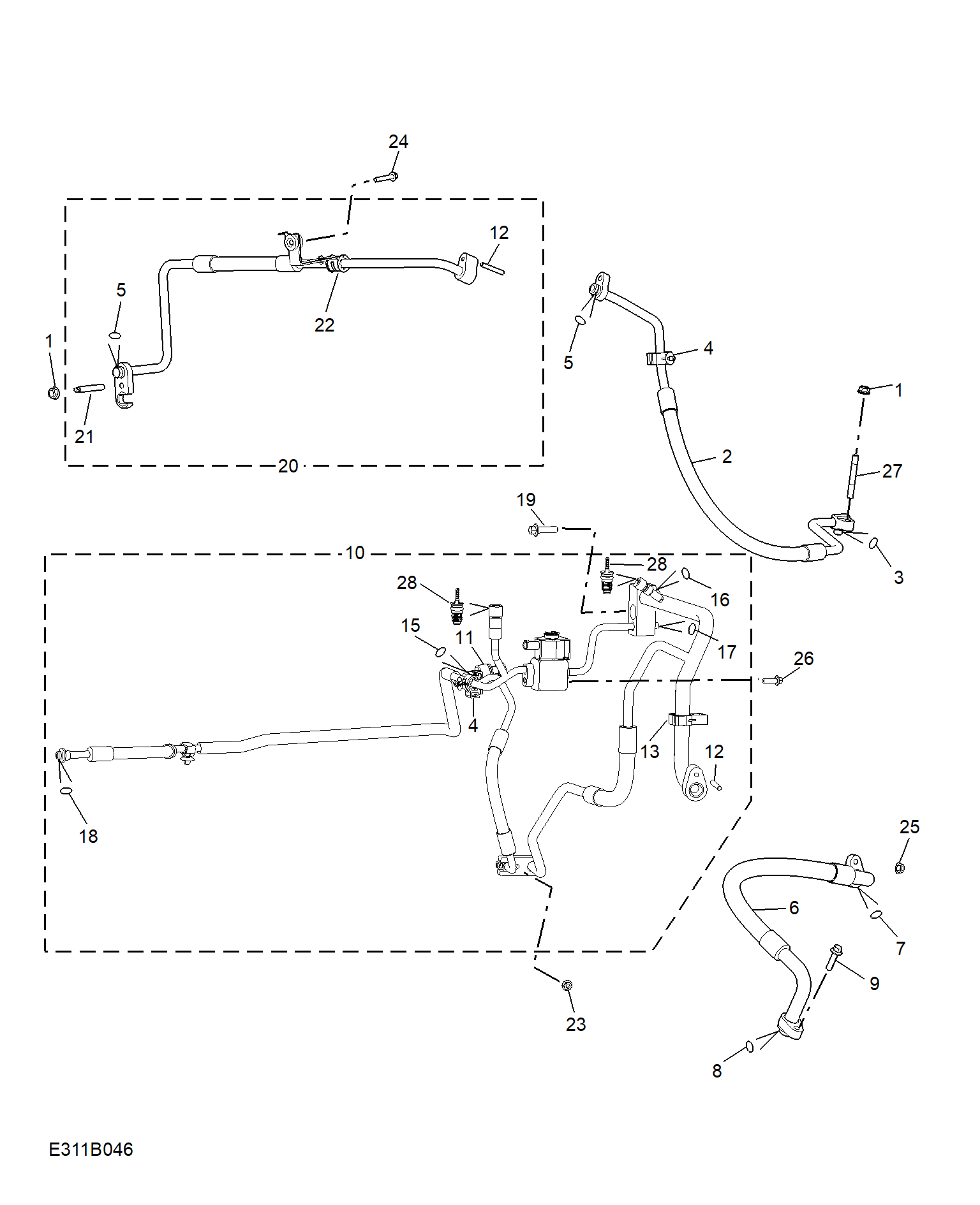 E311B046:REFRIGERANT PLUMBING & HARDWARE