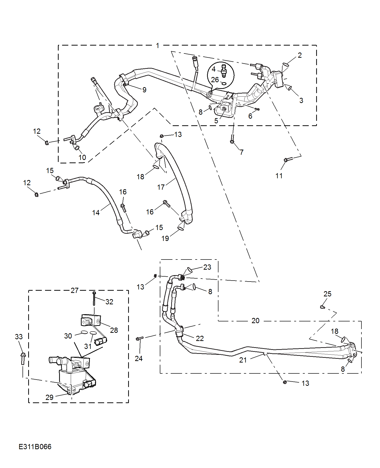E311B066:REFRIGERANT PLUMBING & HARDWARE(HYBRID)