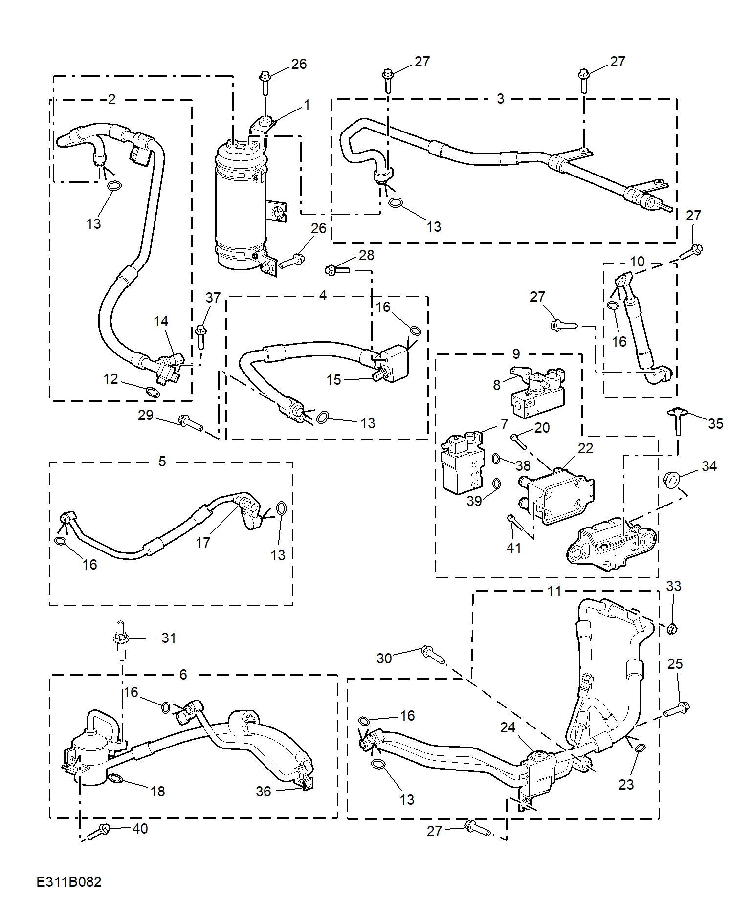 E311B082:REFRIGERANT PLUMBING & HARDWARE