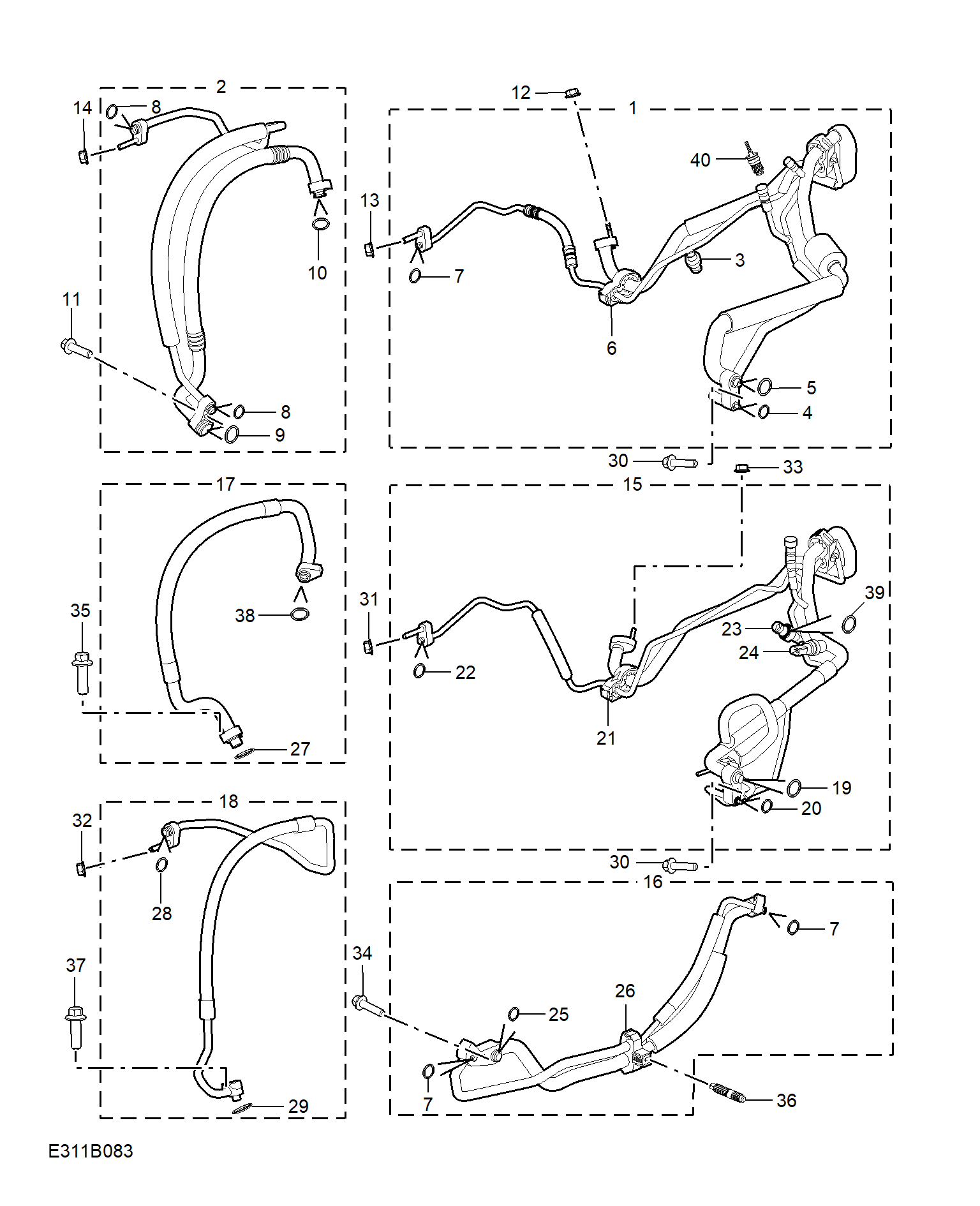 E311B083:REFRIGERANT PLUMBING & HARDWARE