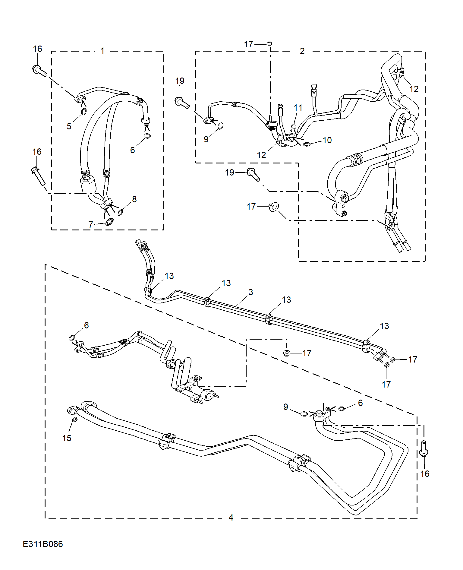 E311B086:REFRIGERANT PLUMBING & HARDWARE