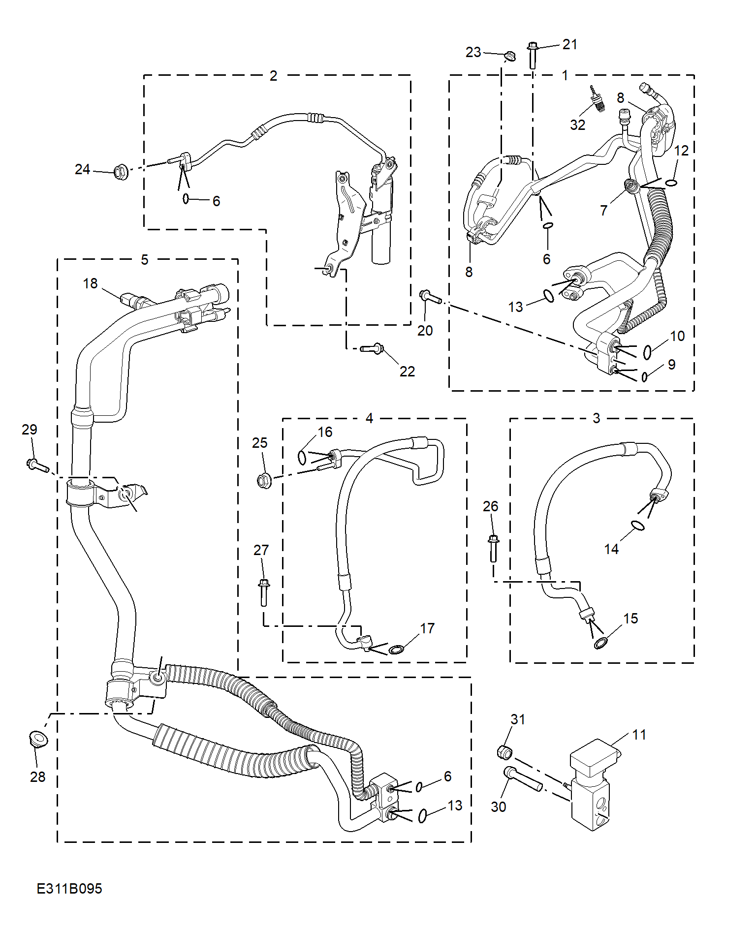 E311B095:REFRIGERANT PLUMBING & HARDWARE