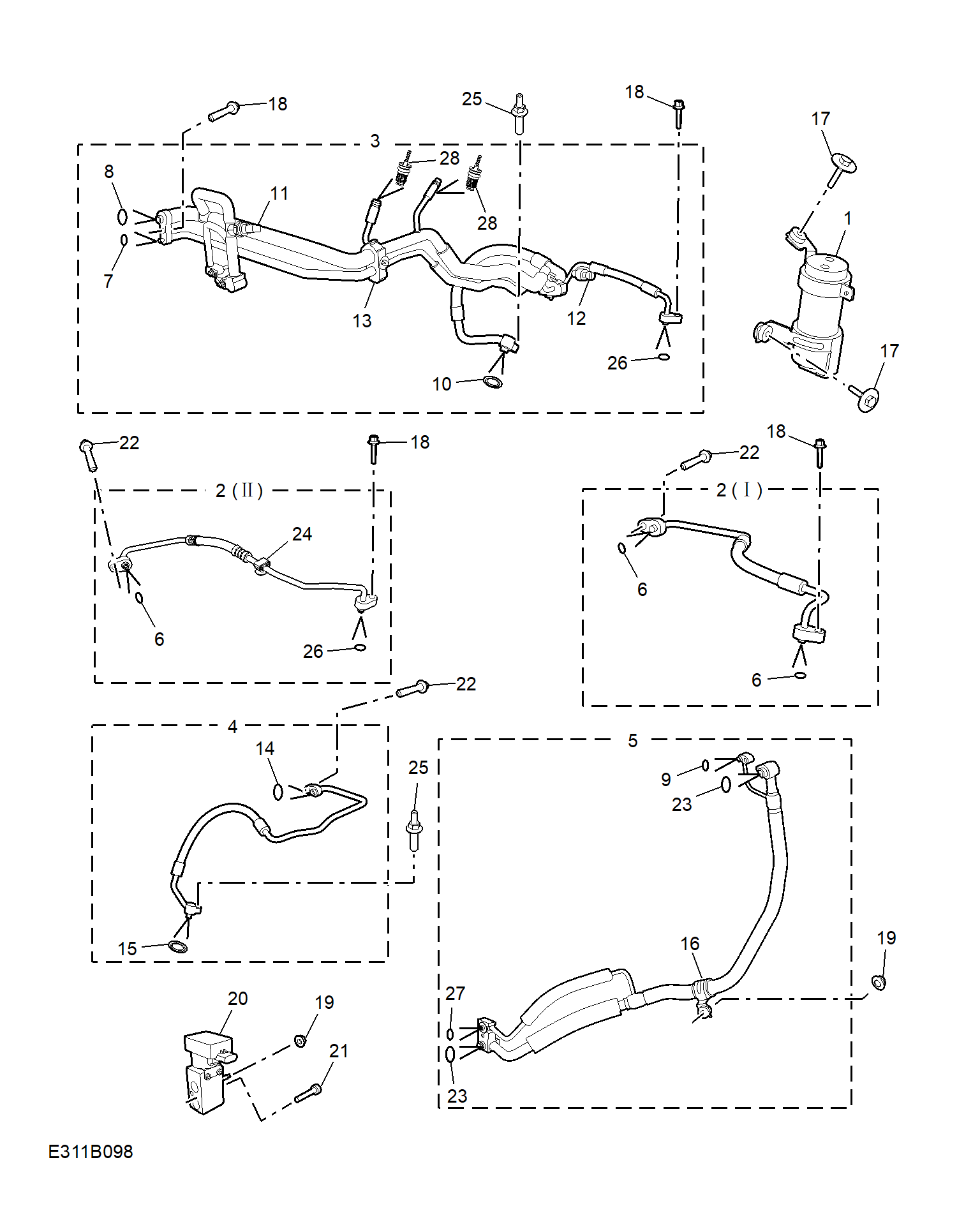 E311B098:REFRIGERANT PLUMBING & HARDWARE