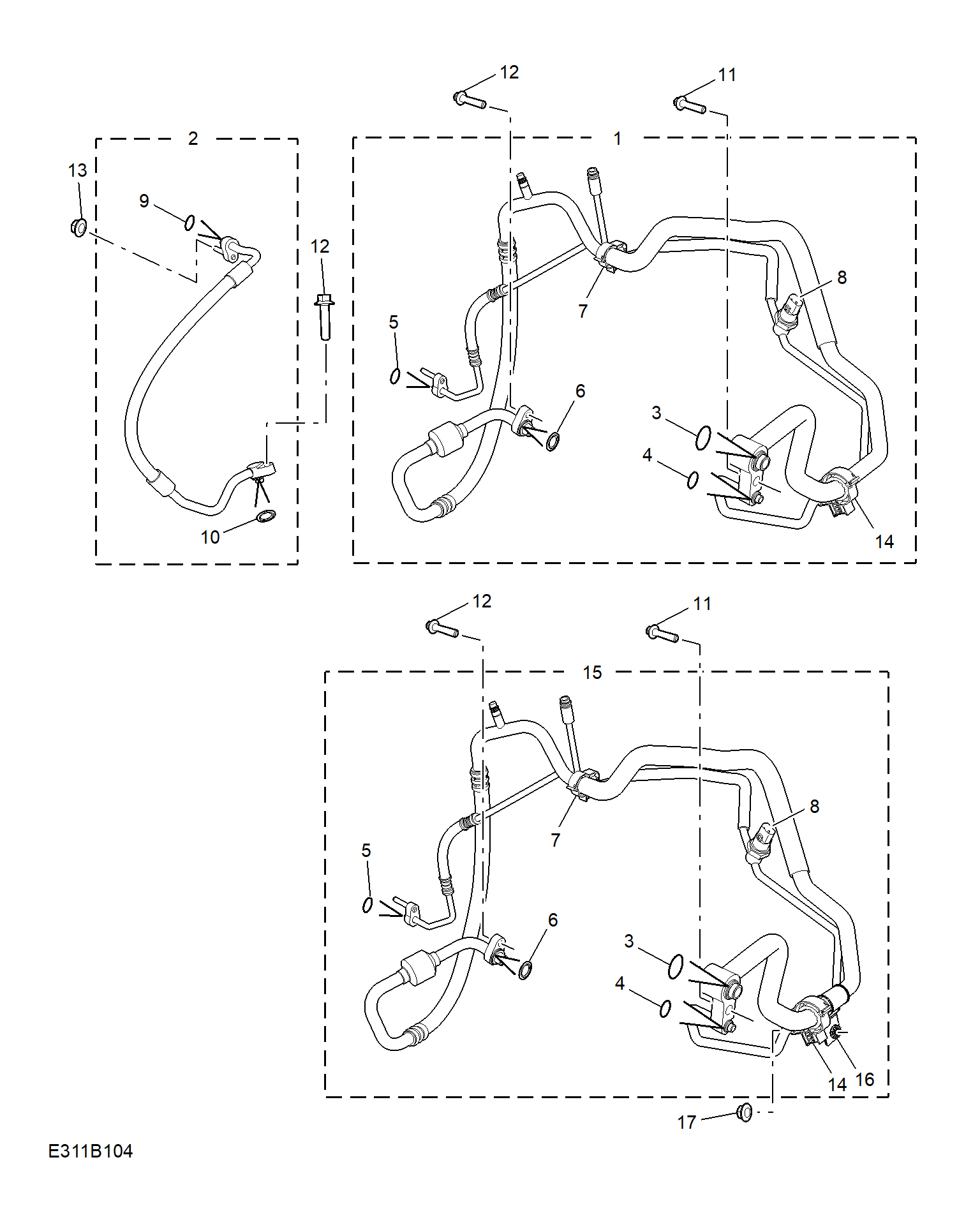 E311B104:REFRIGERANT PLUMBING & HARDWARE