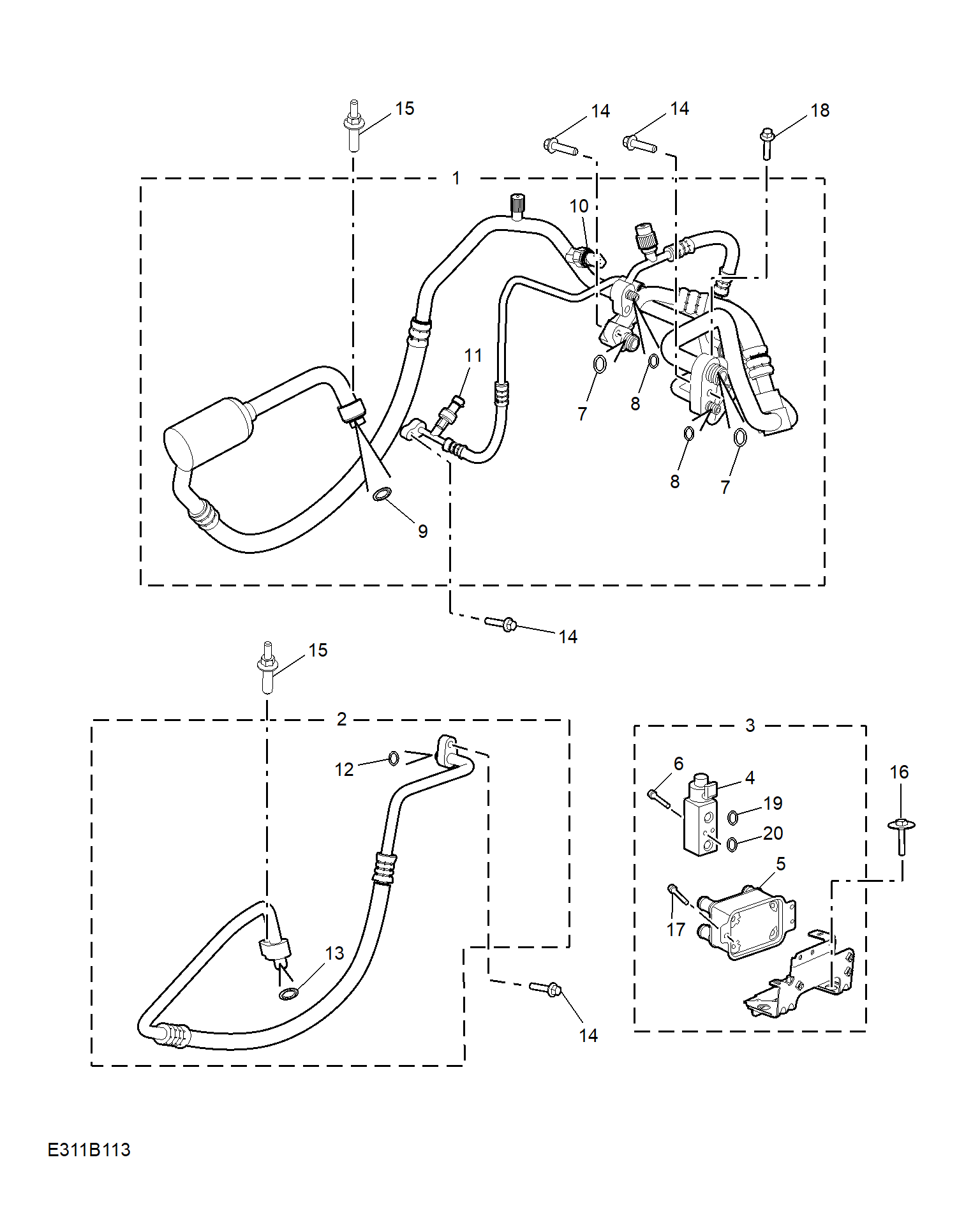 E311B113:REFRIGERANT PLUMBING & HARDWARE