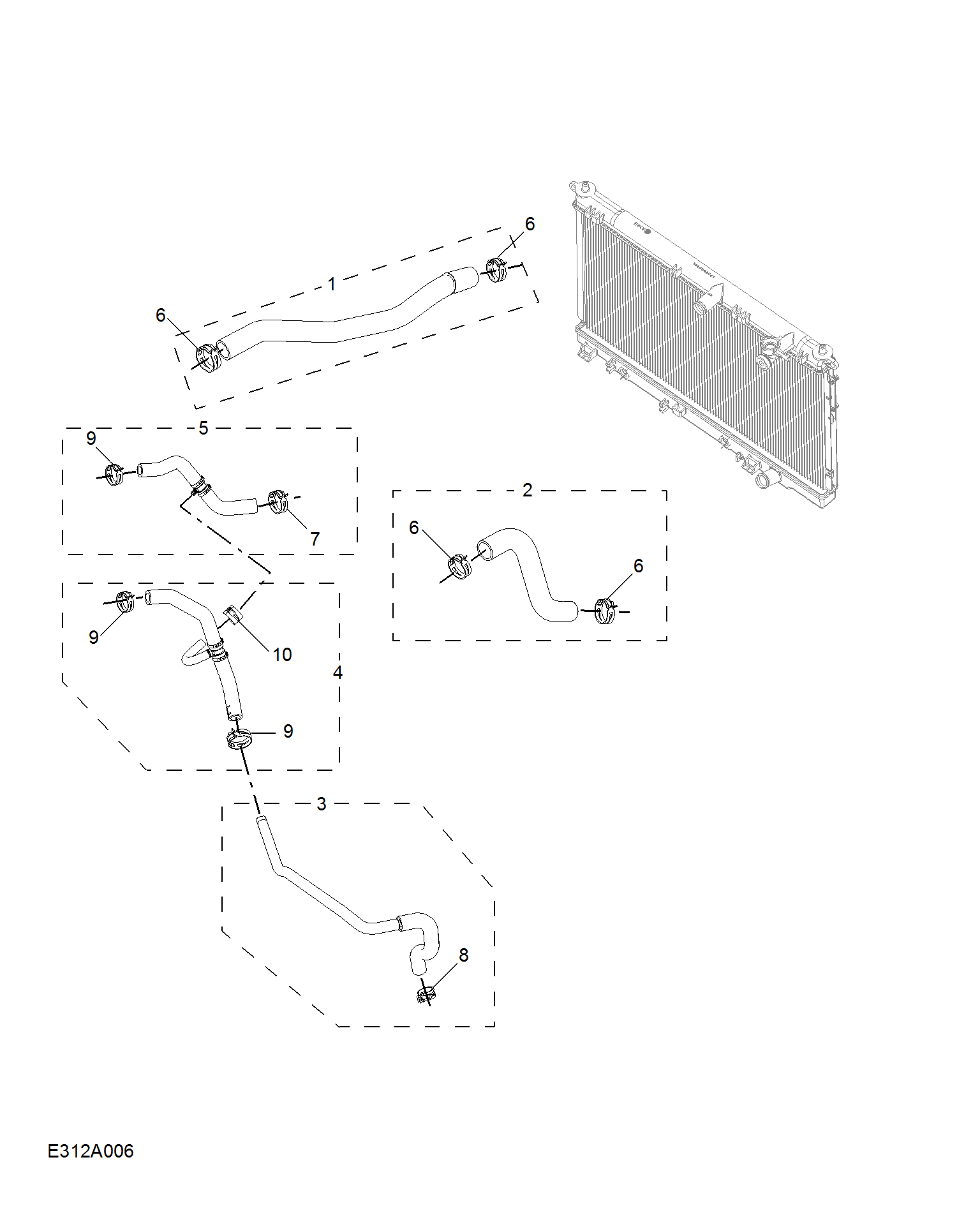 E312A006:COOLANT PLUMBING & HARDWARE(1.5VCT)