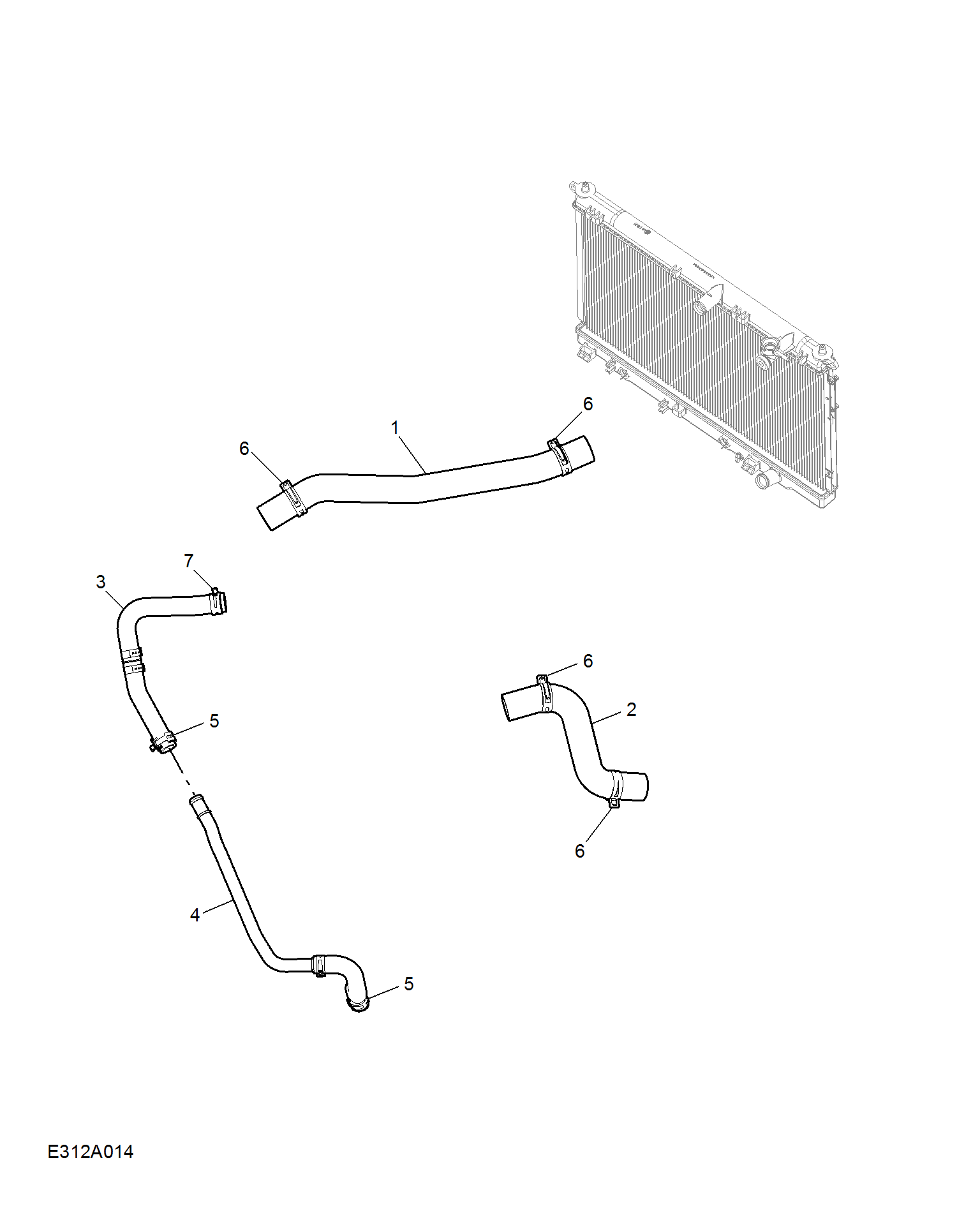 E312A014:COOLANT PLUMBING & HARDWARE(1.5VCT)