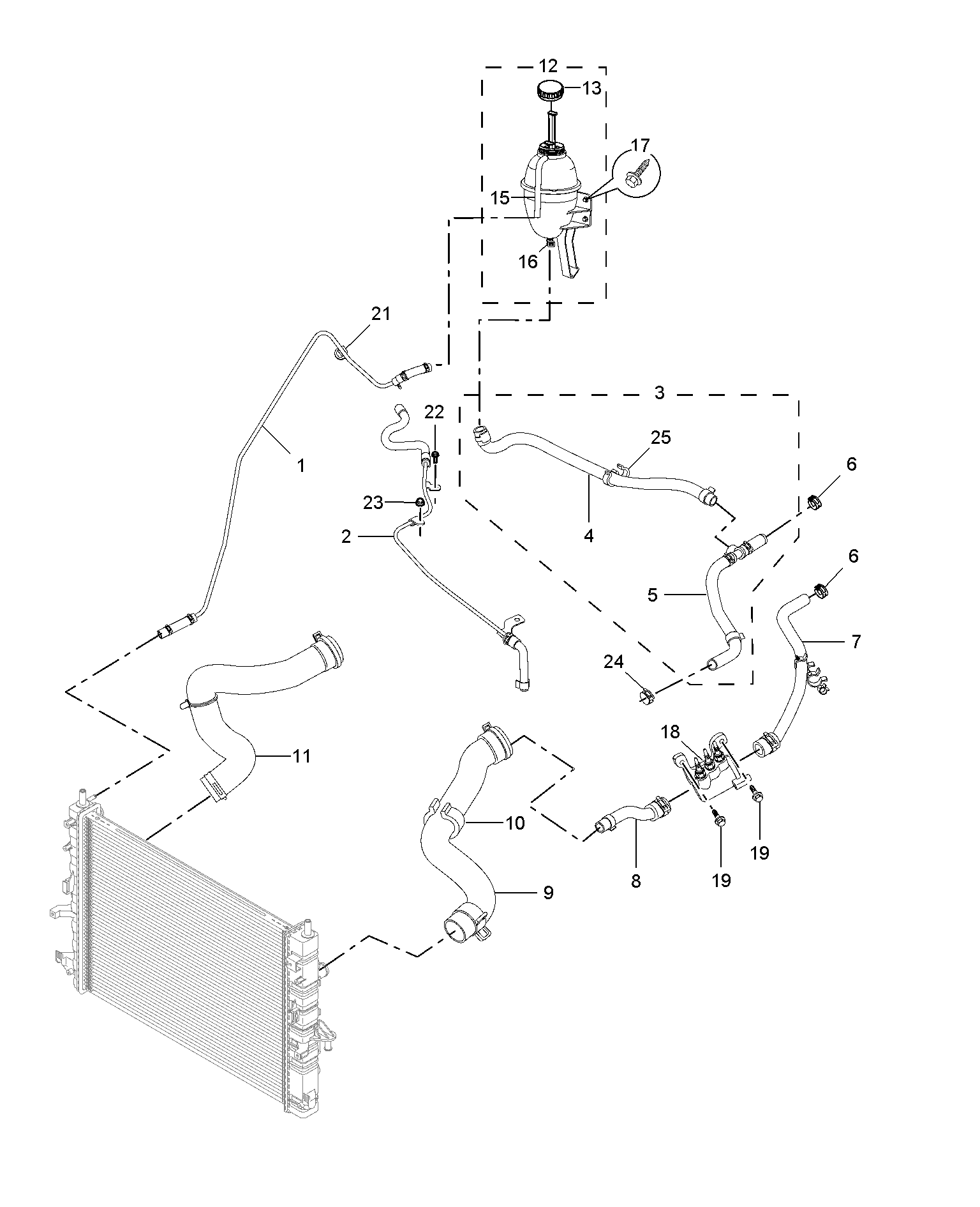 E312A037:COOLANT PLUMBING & HARDWARE(DIESEL)
