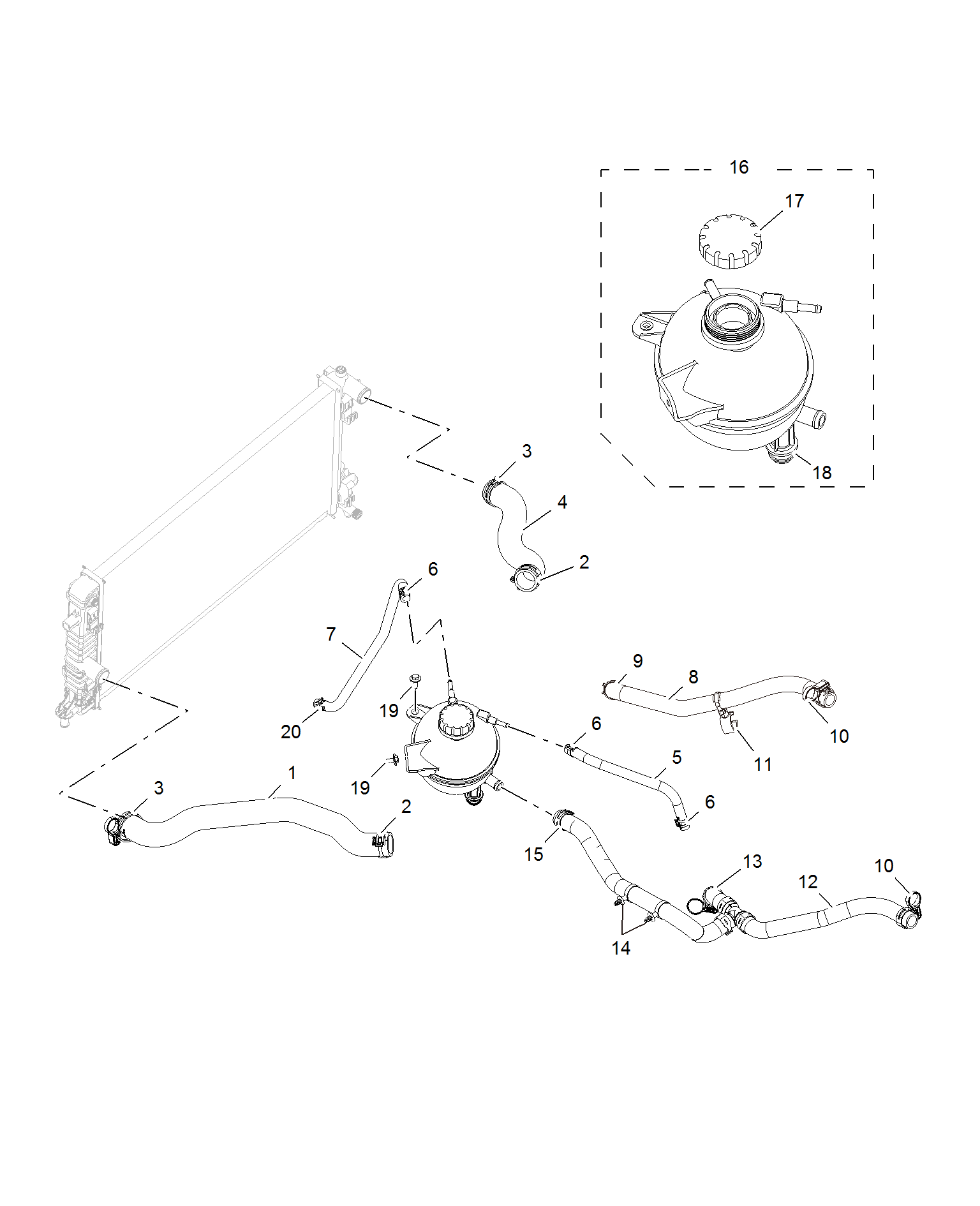 E312A044:COOLANT PLUMBING & HARDWARE(1.5T)