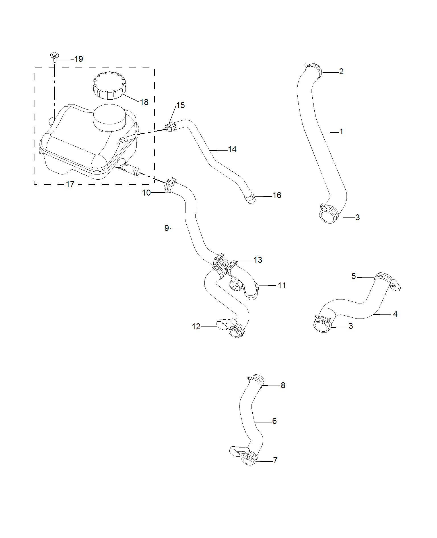 E312A046:COOLANT PLUMBING & HARDWARE(1.5L)