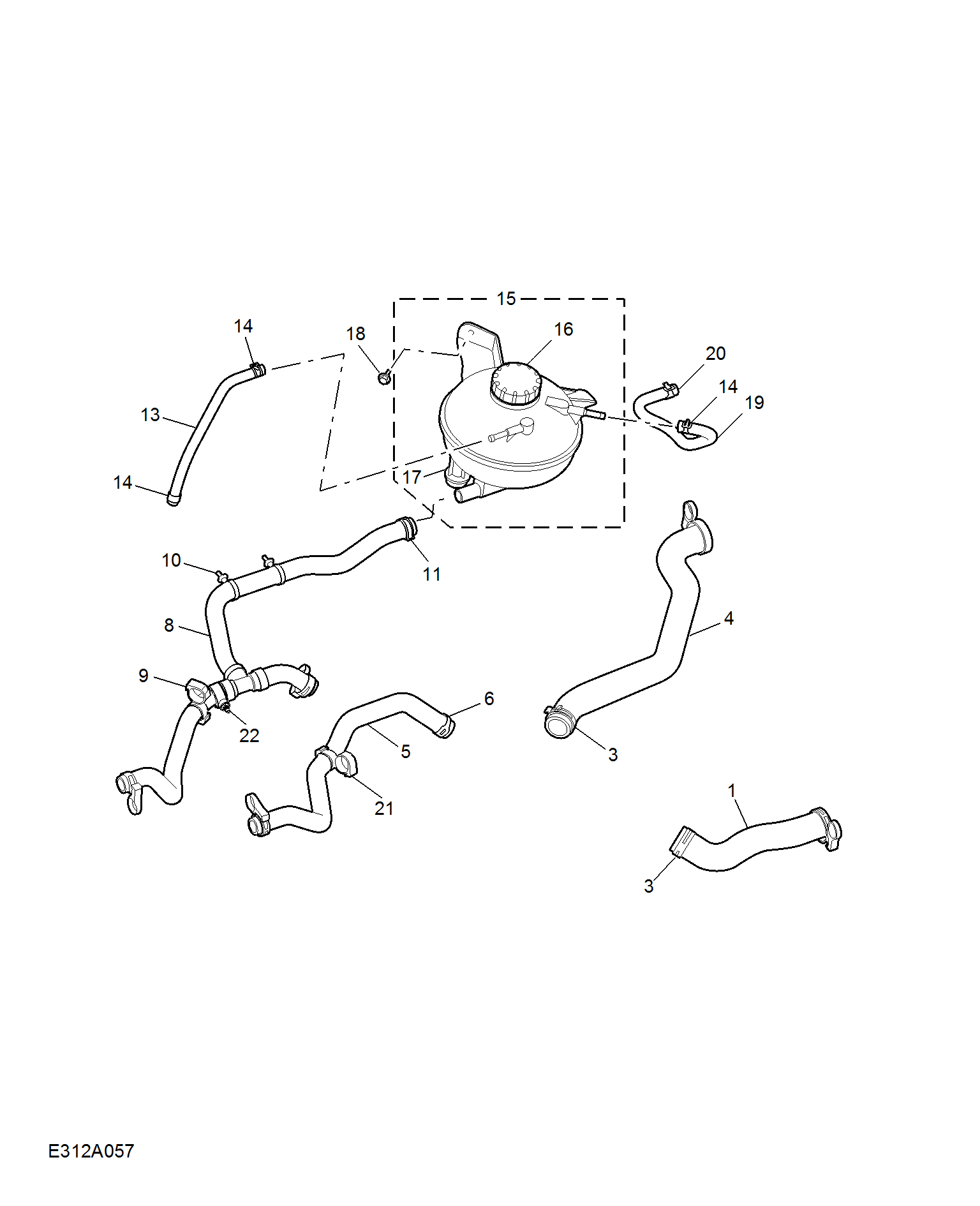 E312A057:COOLANT PLUMBING & HARDWARE(CN5 1.5T)