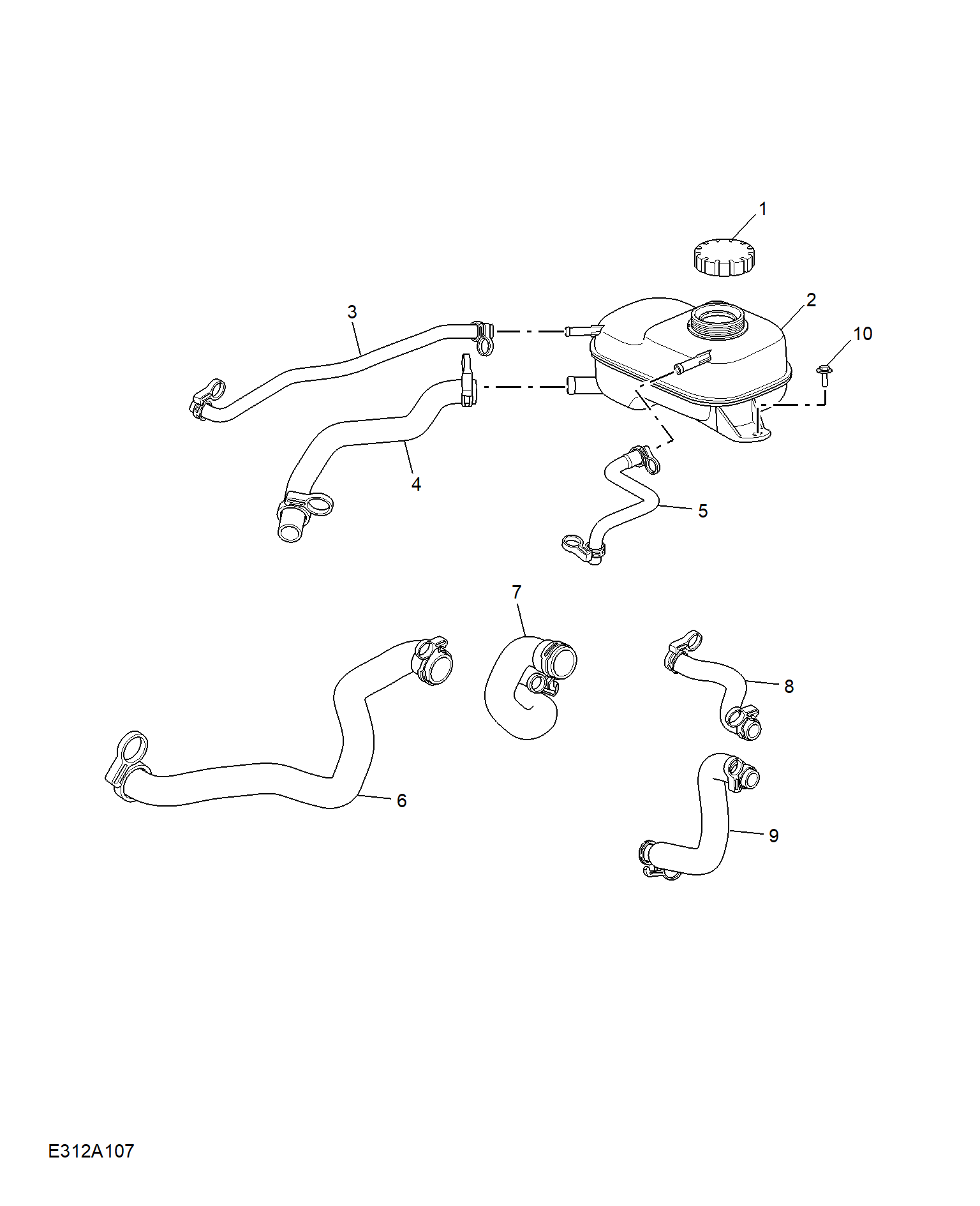 E312A107:COOLANT PLUMBING & HARDWARE