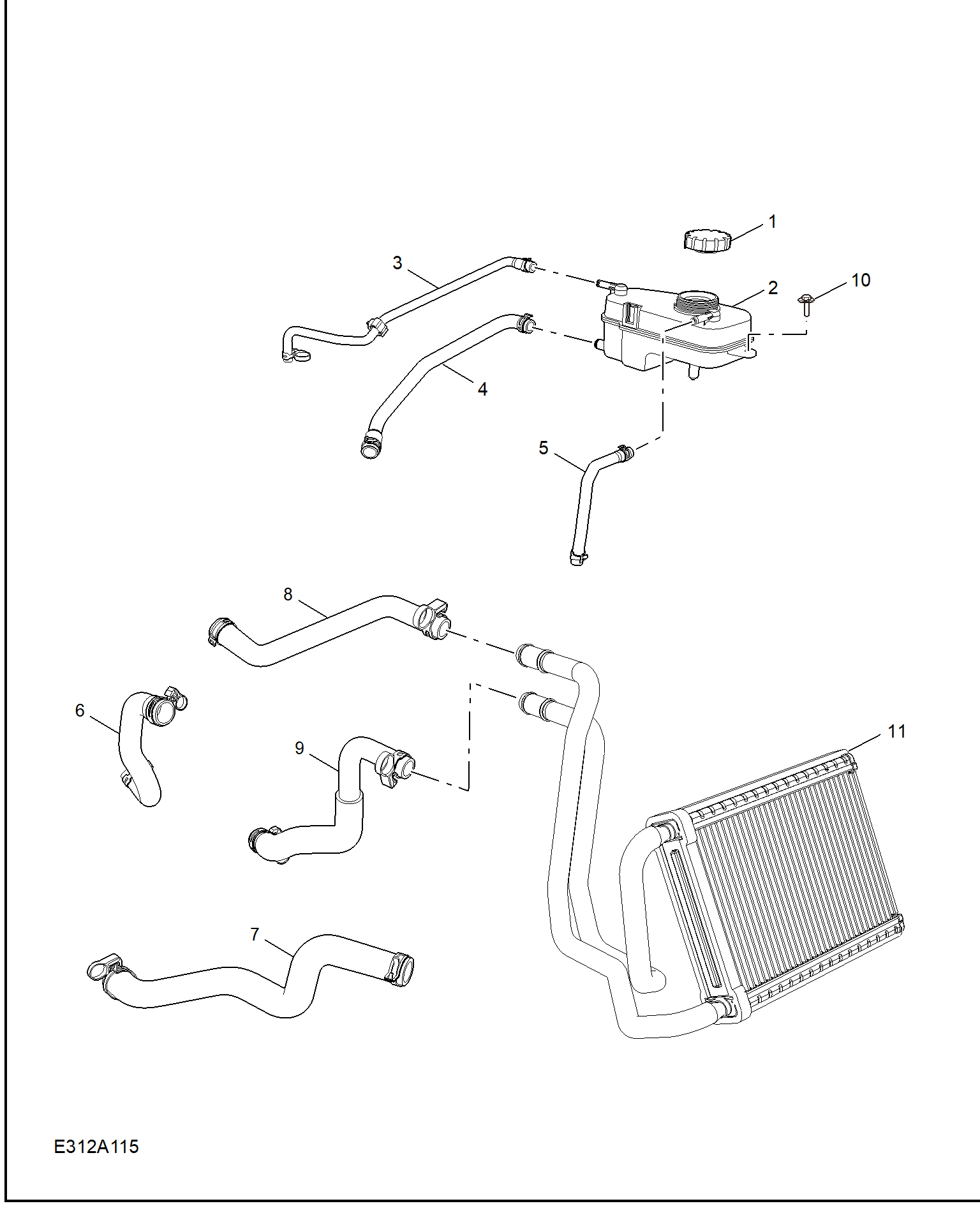 E312A115:COOLANT PLUMBING & HARDWARE