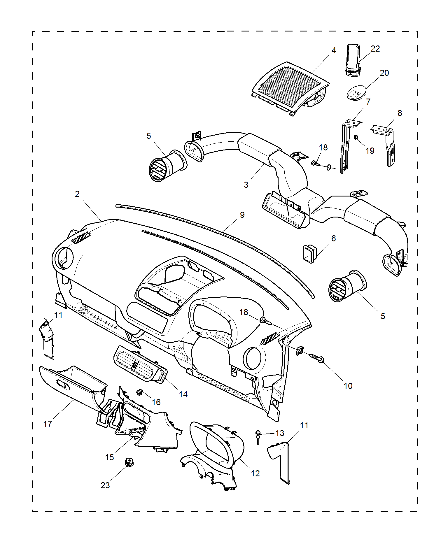 E411A023:FASCIA(RHD)