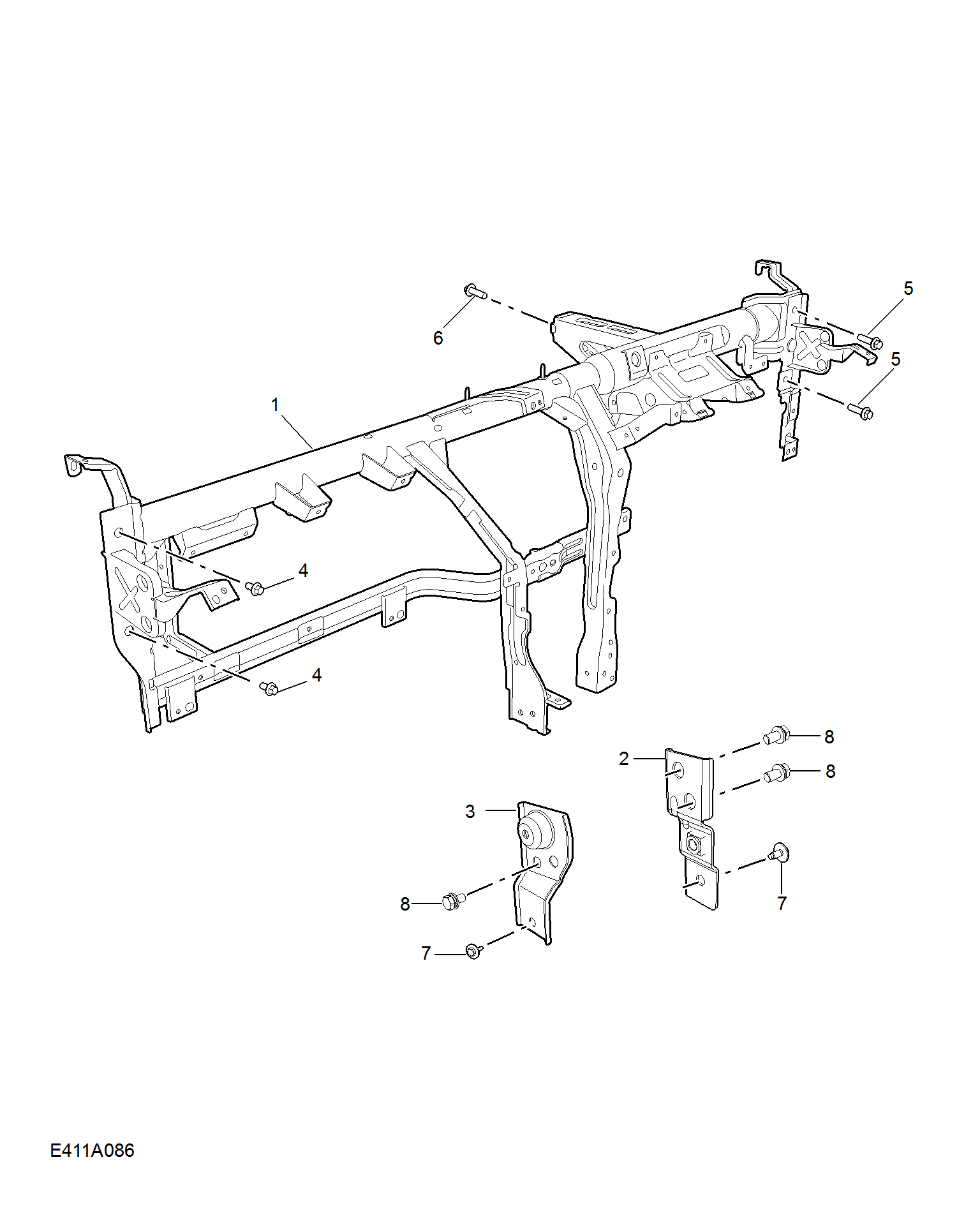 E411A086:FASCIA BRACKET(RHD)