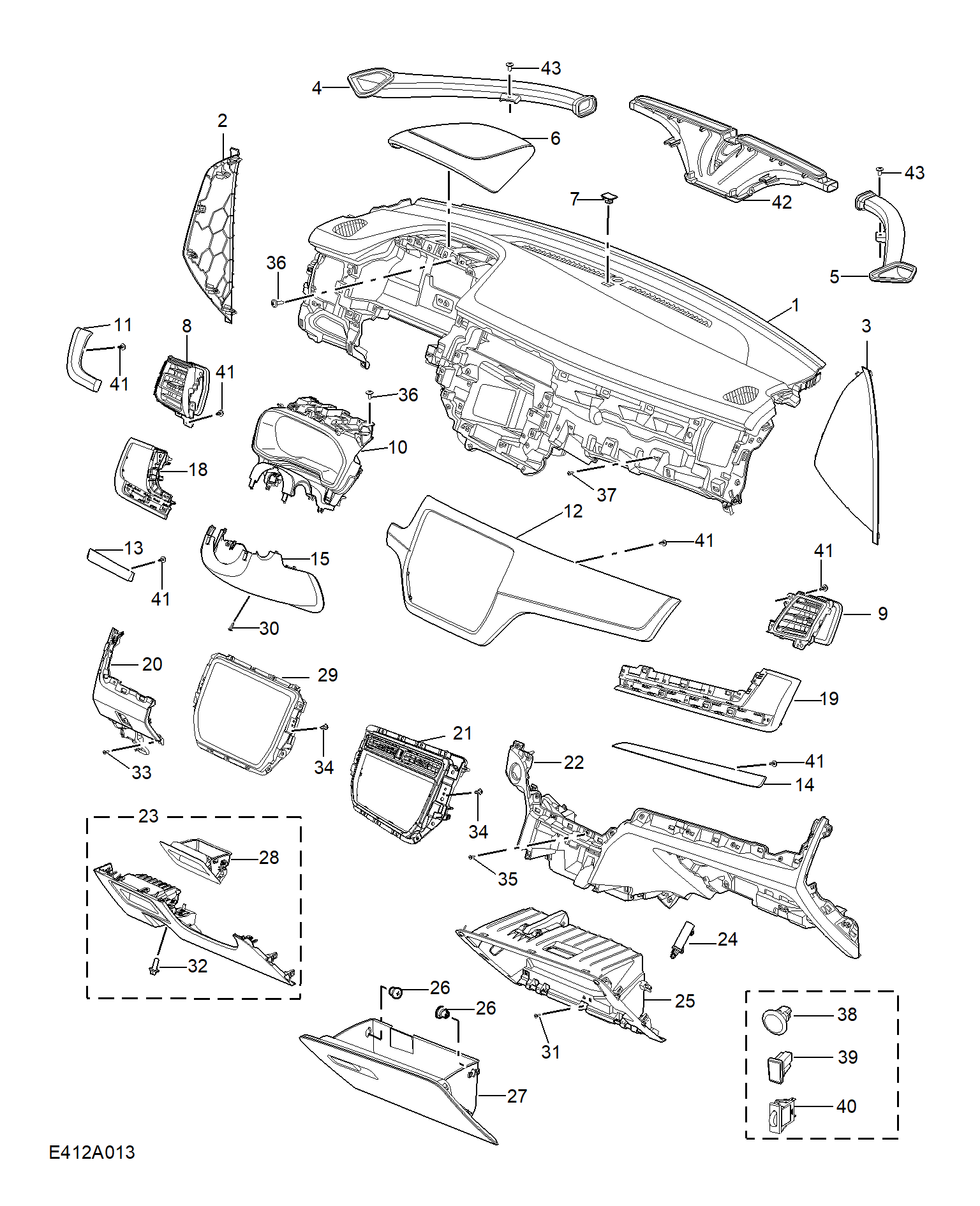 E412A013:FASCIA TRIM