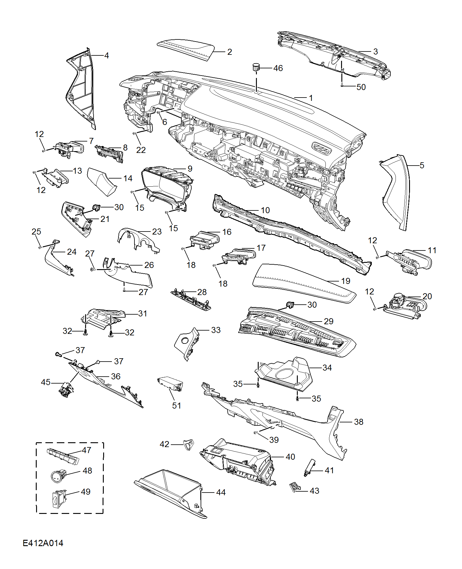 E412A014:FASCIA TRIM