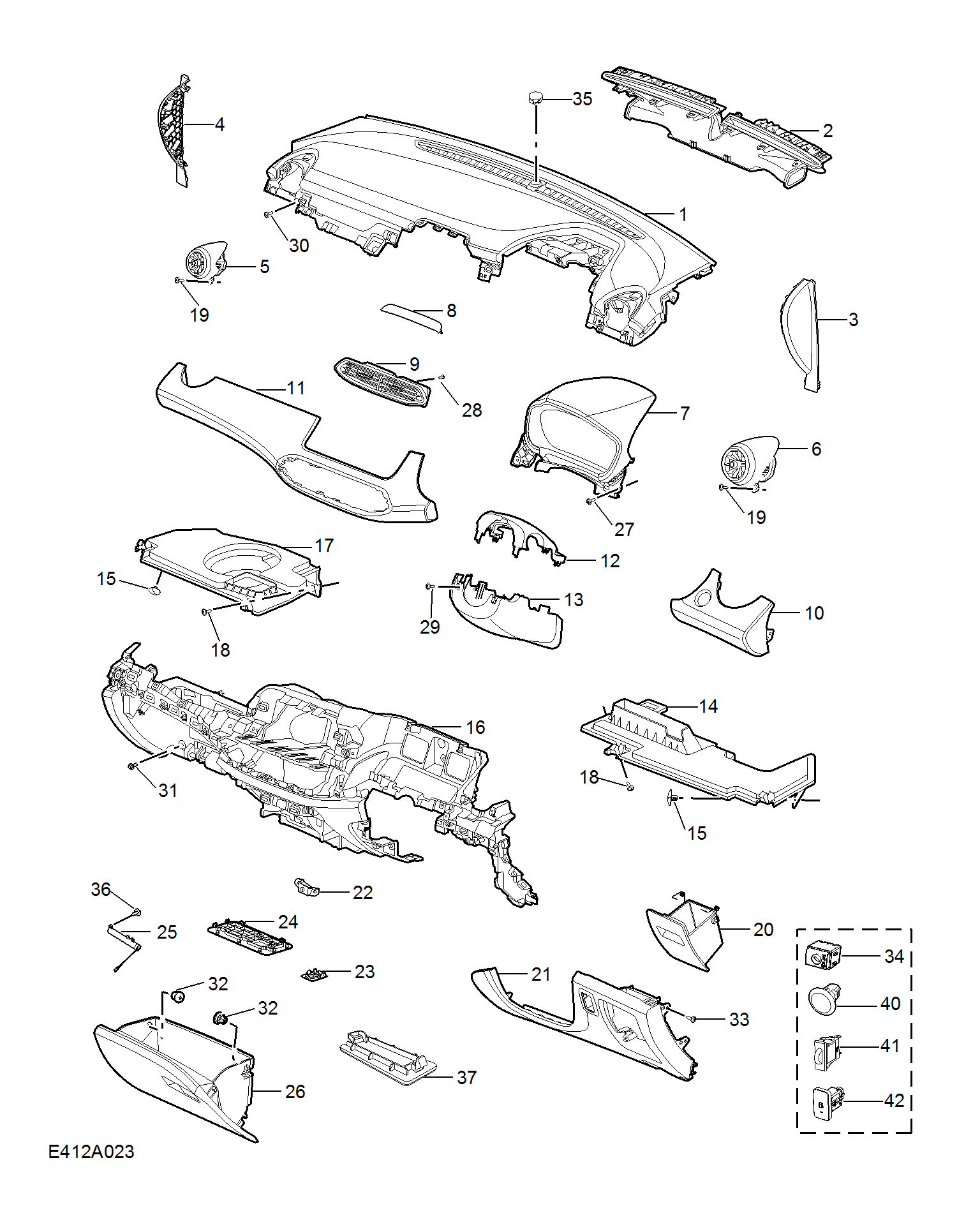 E412A023:FASCIA TRIM