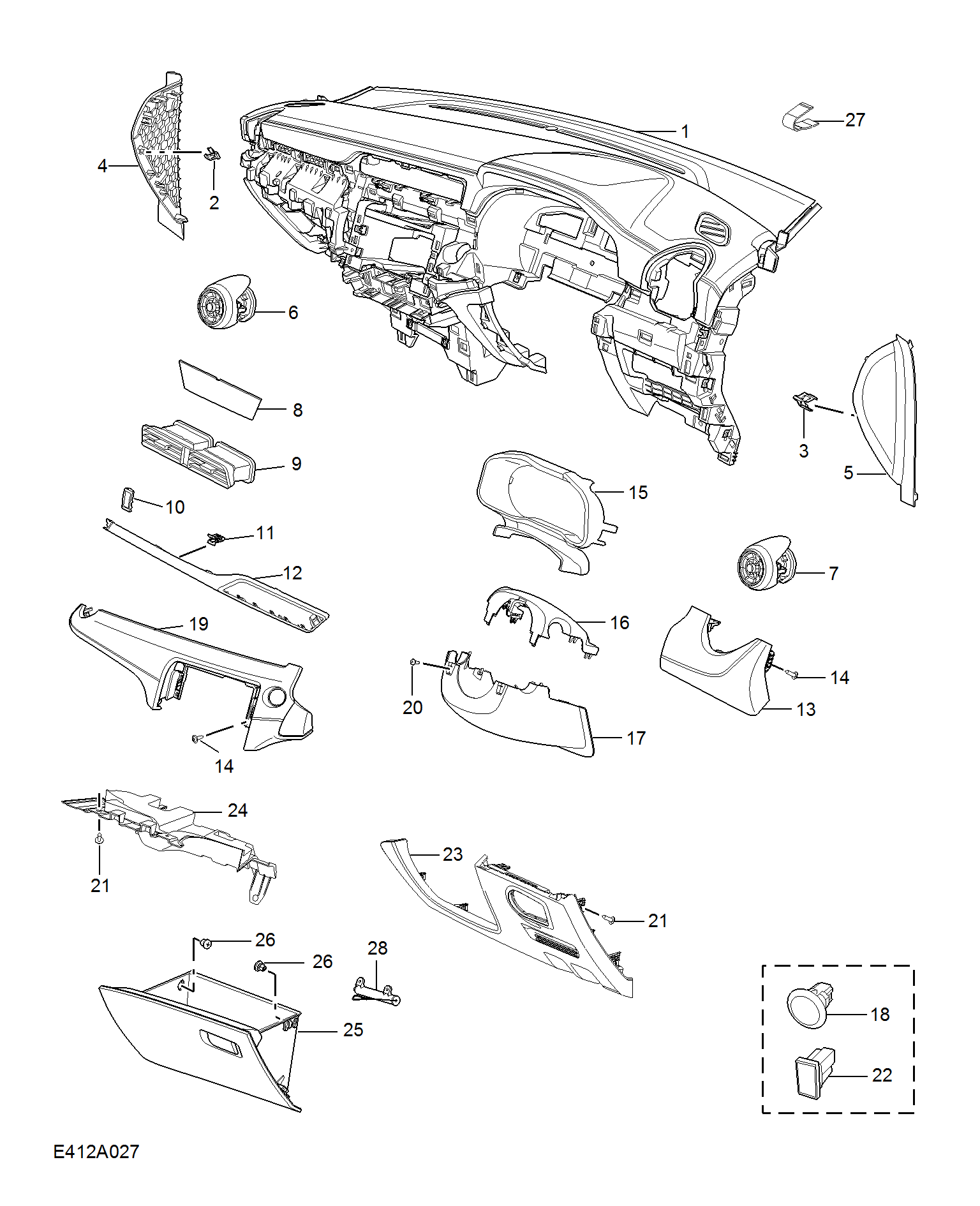 E412A027:FASCIA TRIM