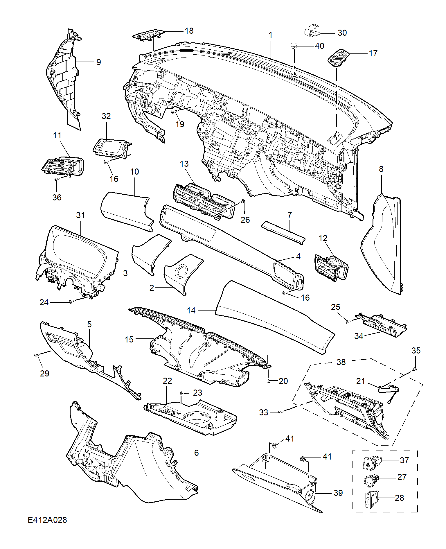 E412A028:FASCIA TRIM