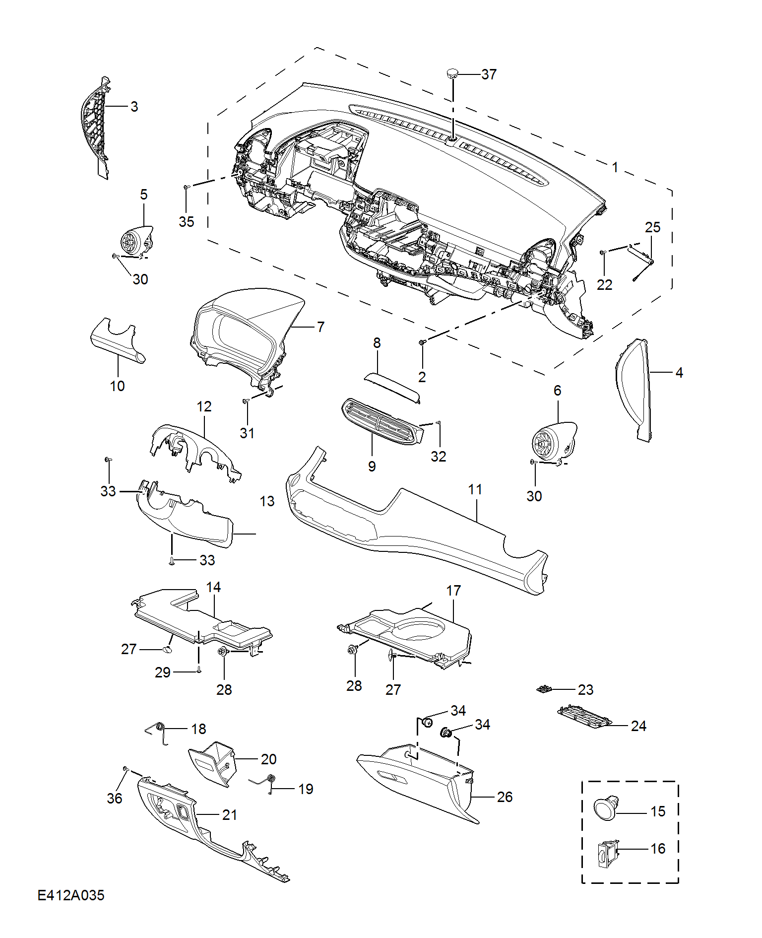 E412A035:FASCIA TRIM
