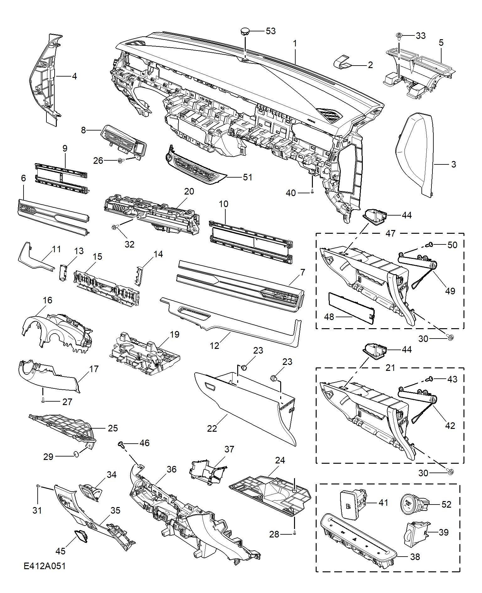 E412A051:FASCIA TRIM