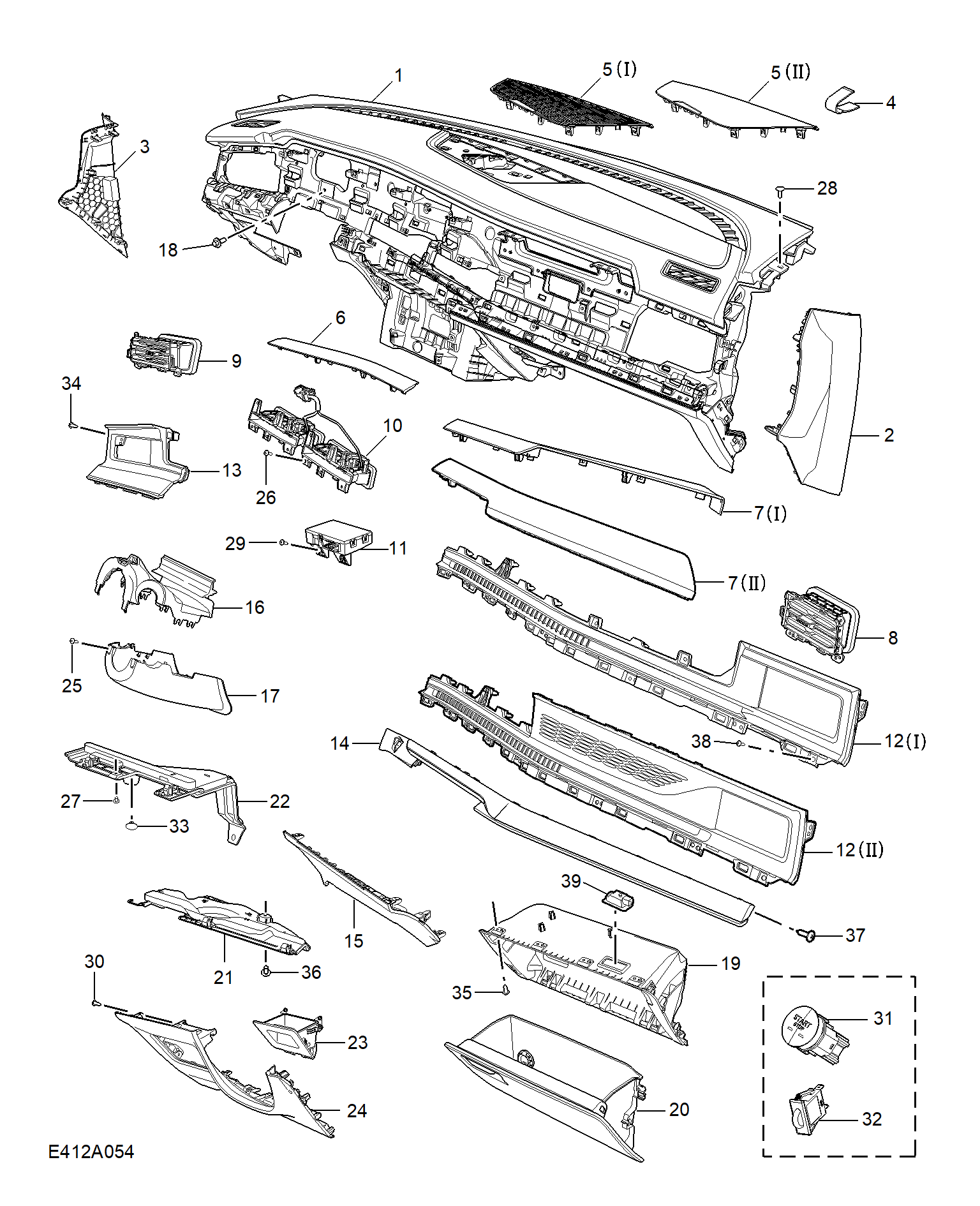 E412A054:FASCIA TRIM