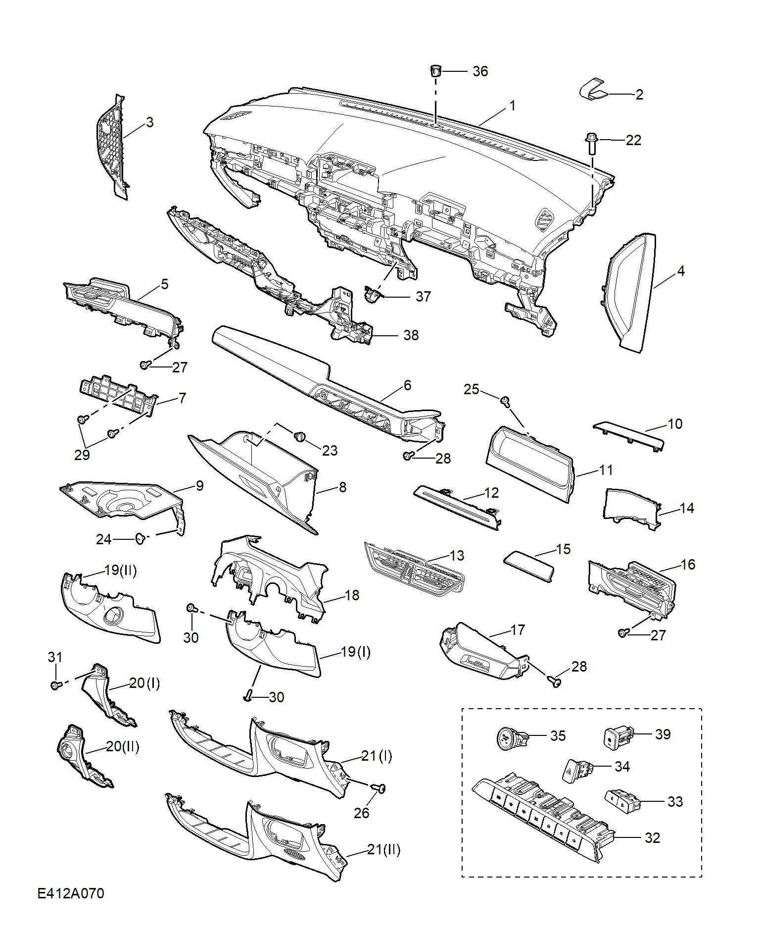 E412A070:FASCIA TRIM