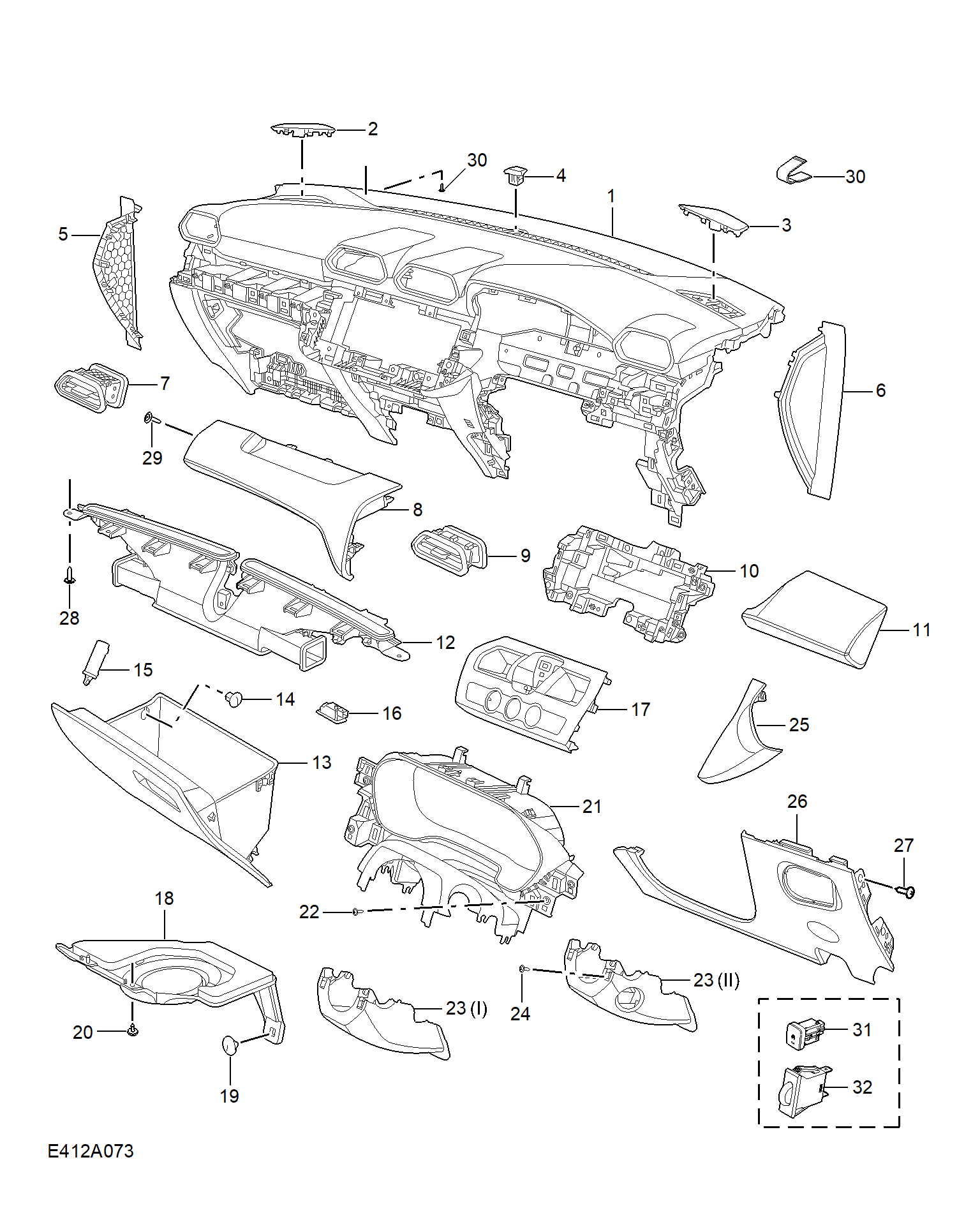 E412A073:FASCIA TRIM
