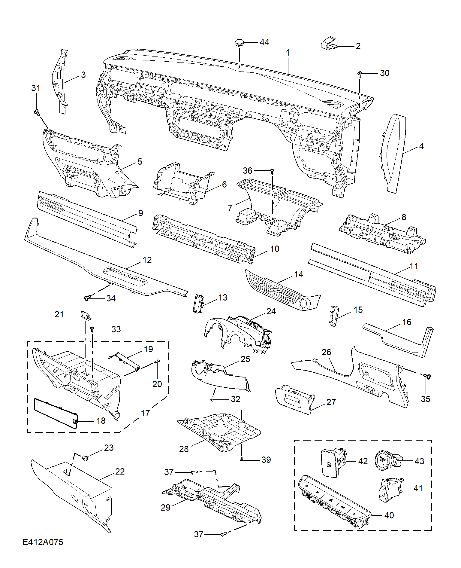 E412A075:FASCIA TRIM