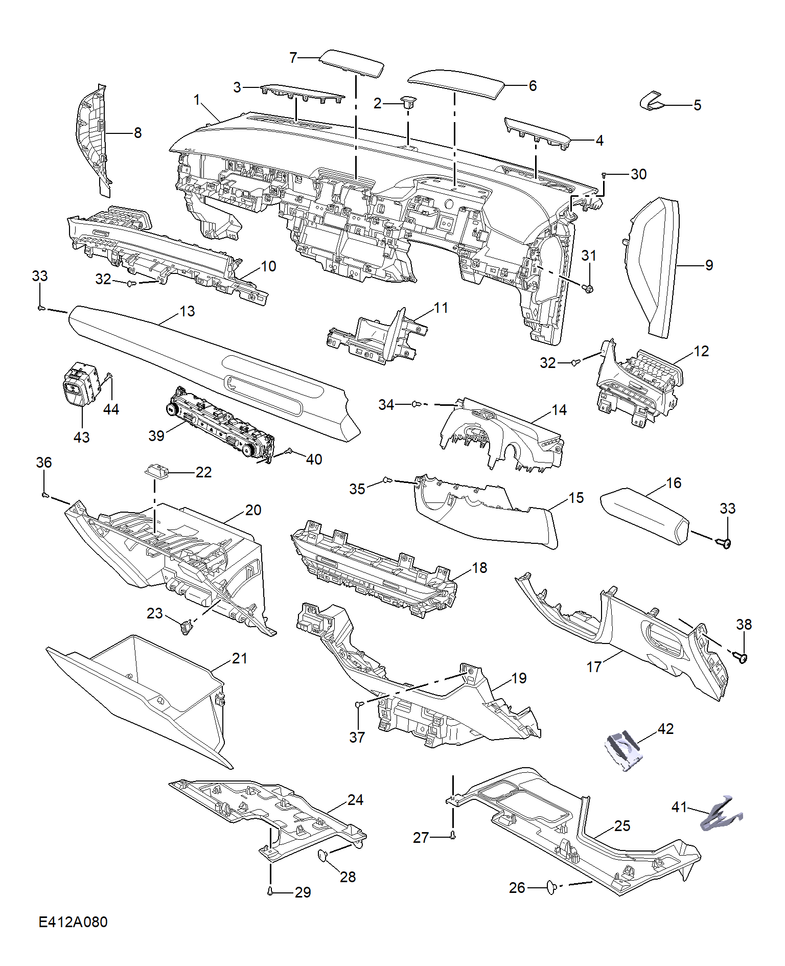 E412A080:FASCIA TRIM
