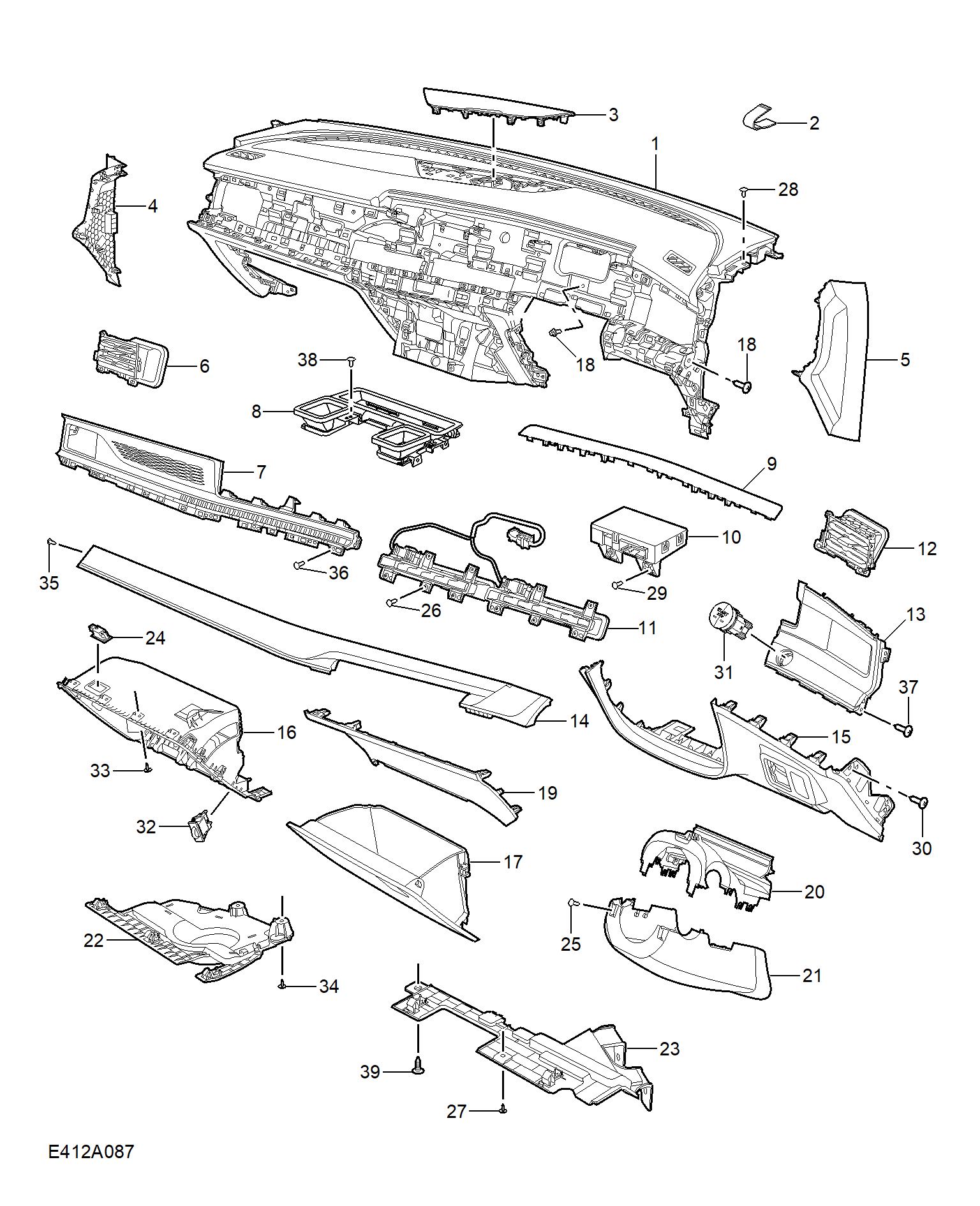 E412A087:FASCIA TRIM