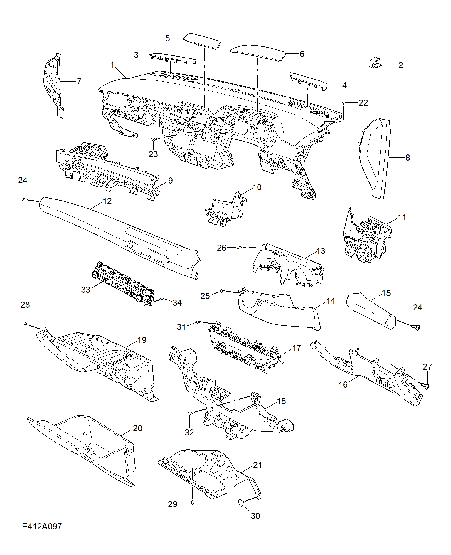 E412A097:FASCIA TRIM