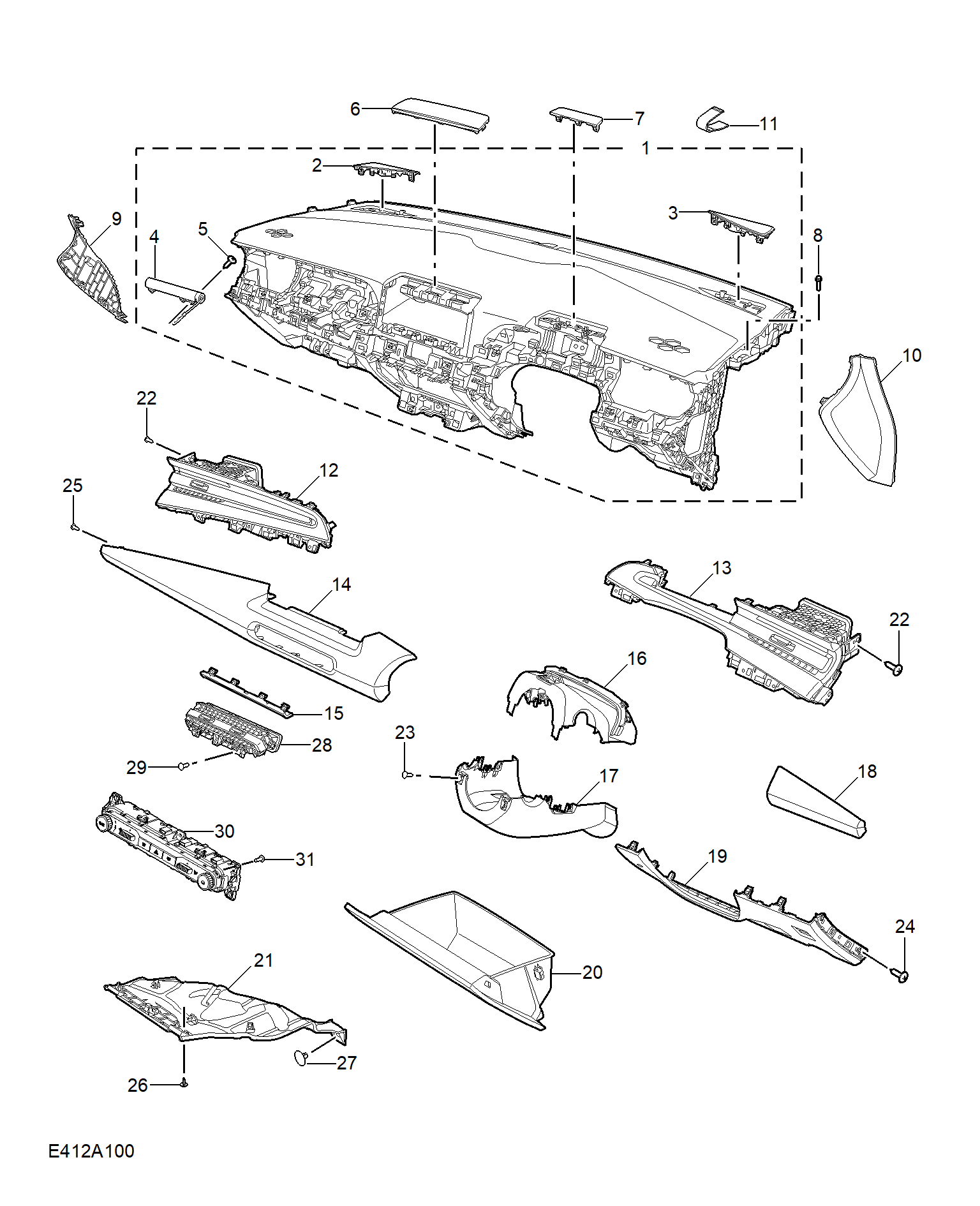 E412A100:FASCIA TRIM