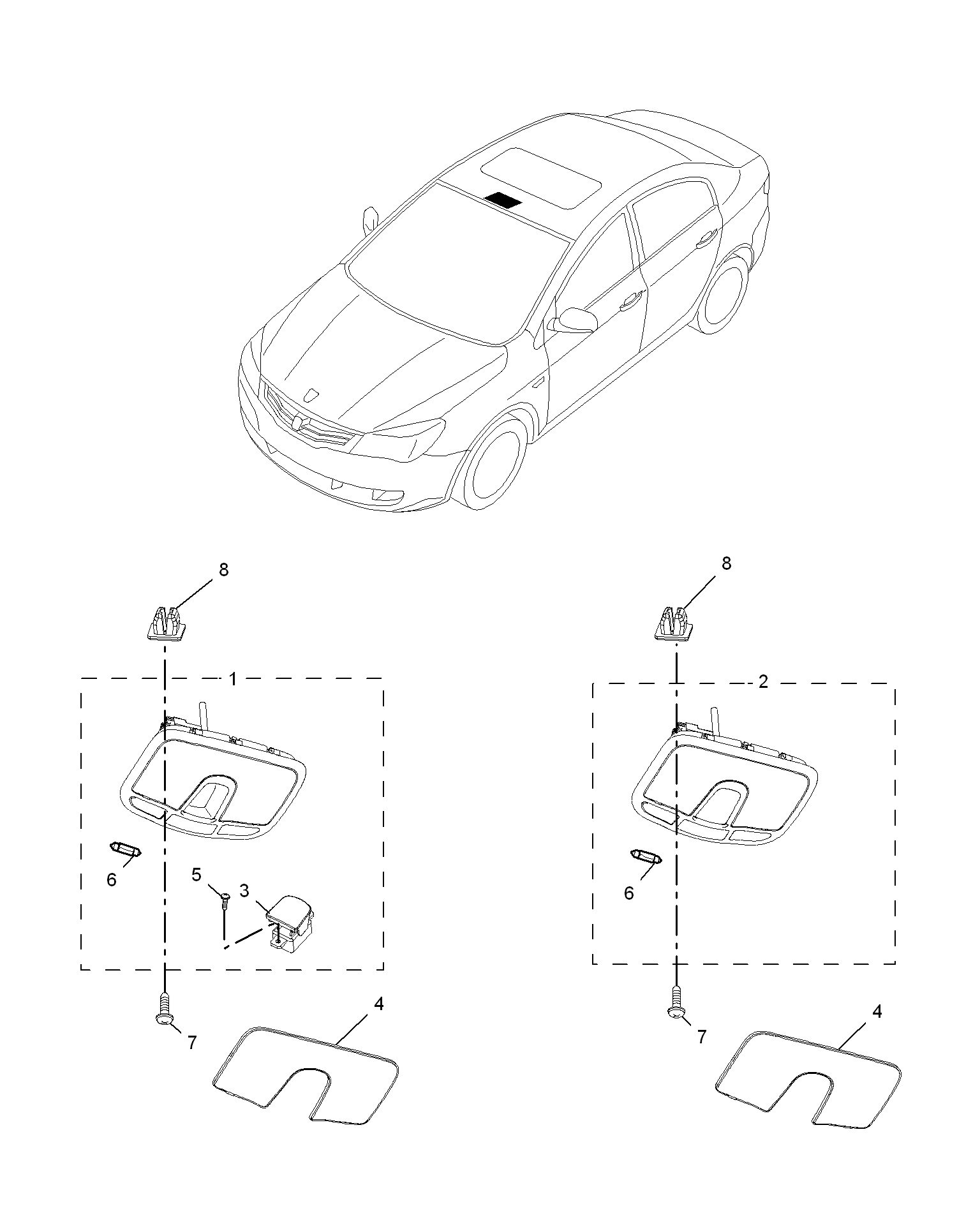 E441A023:FRONT INTERIOR COURTESY LAMP(350&MG5)