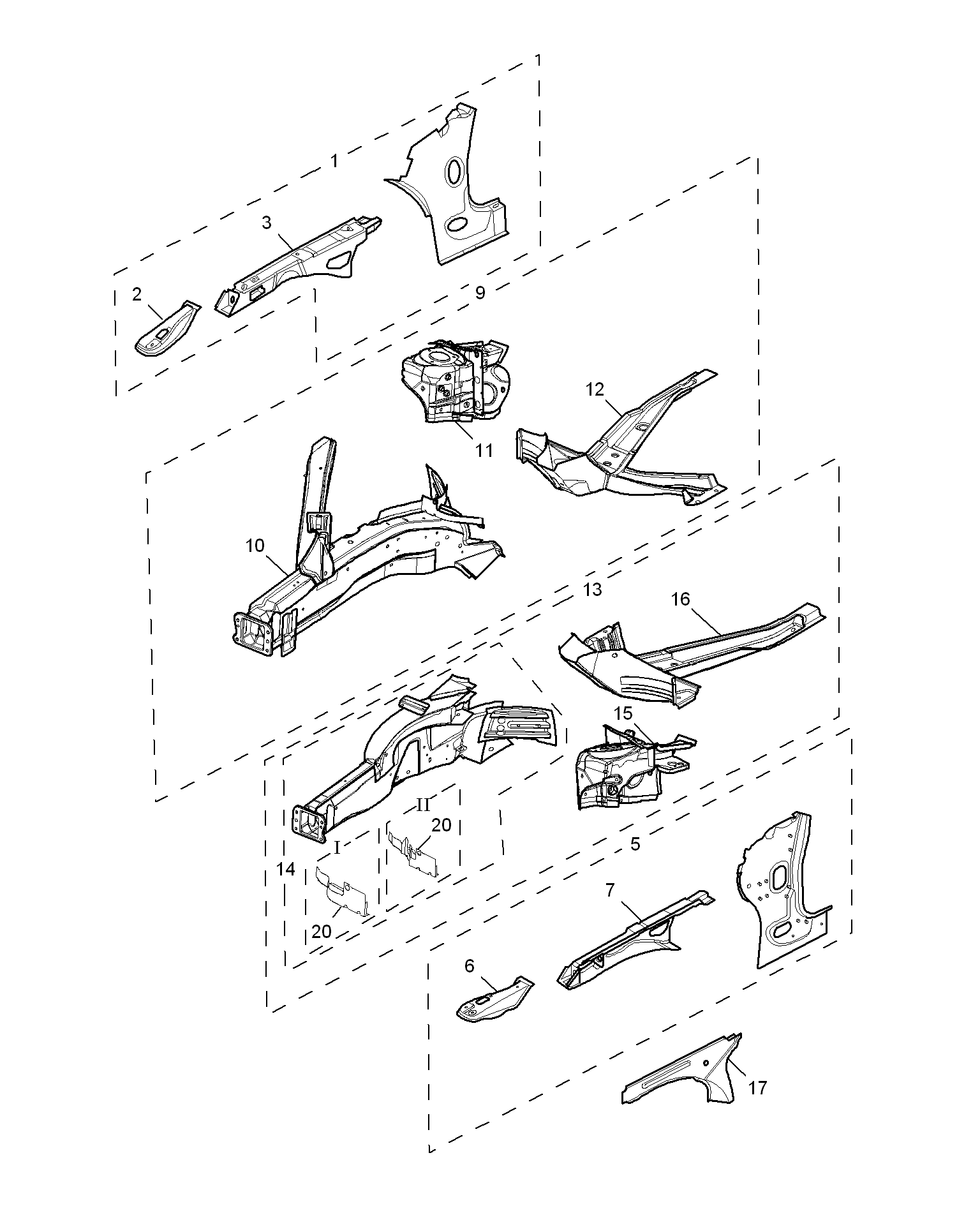 E511B015:SIDEMEMBER AND VALVANCE-FRONT