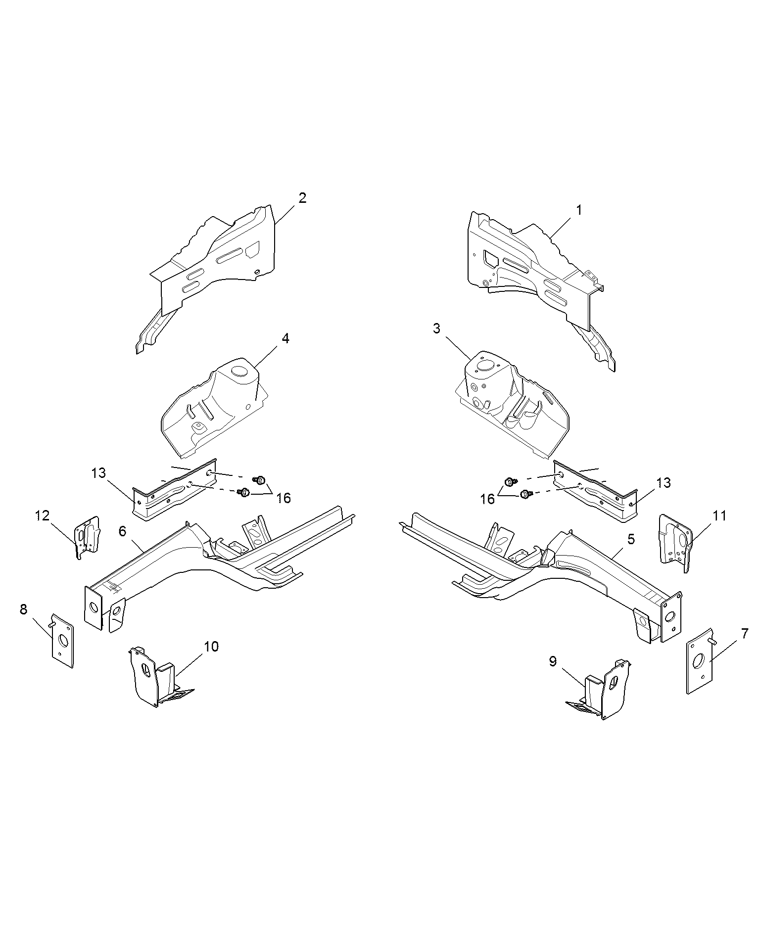 E511B021:SIDEMEMBER AND VALVANCE-FRONT