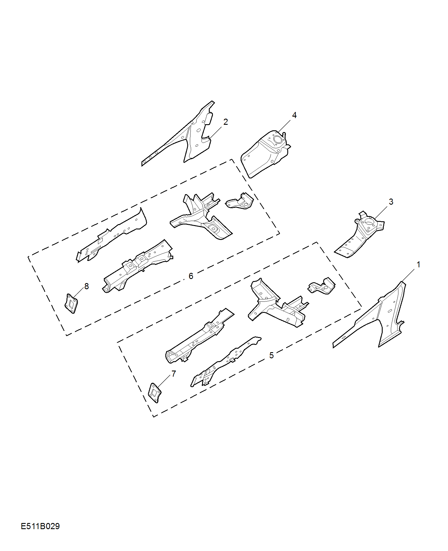 E511B029:SIDEMEMBER AND VALVANCE-FRONT