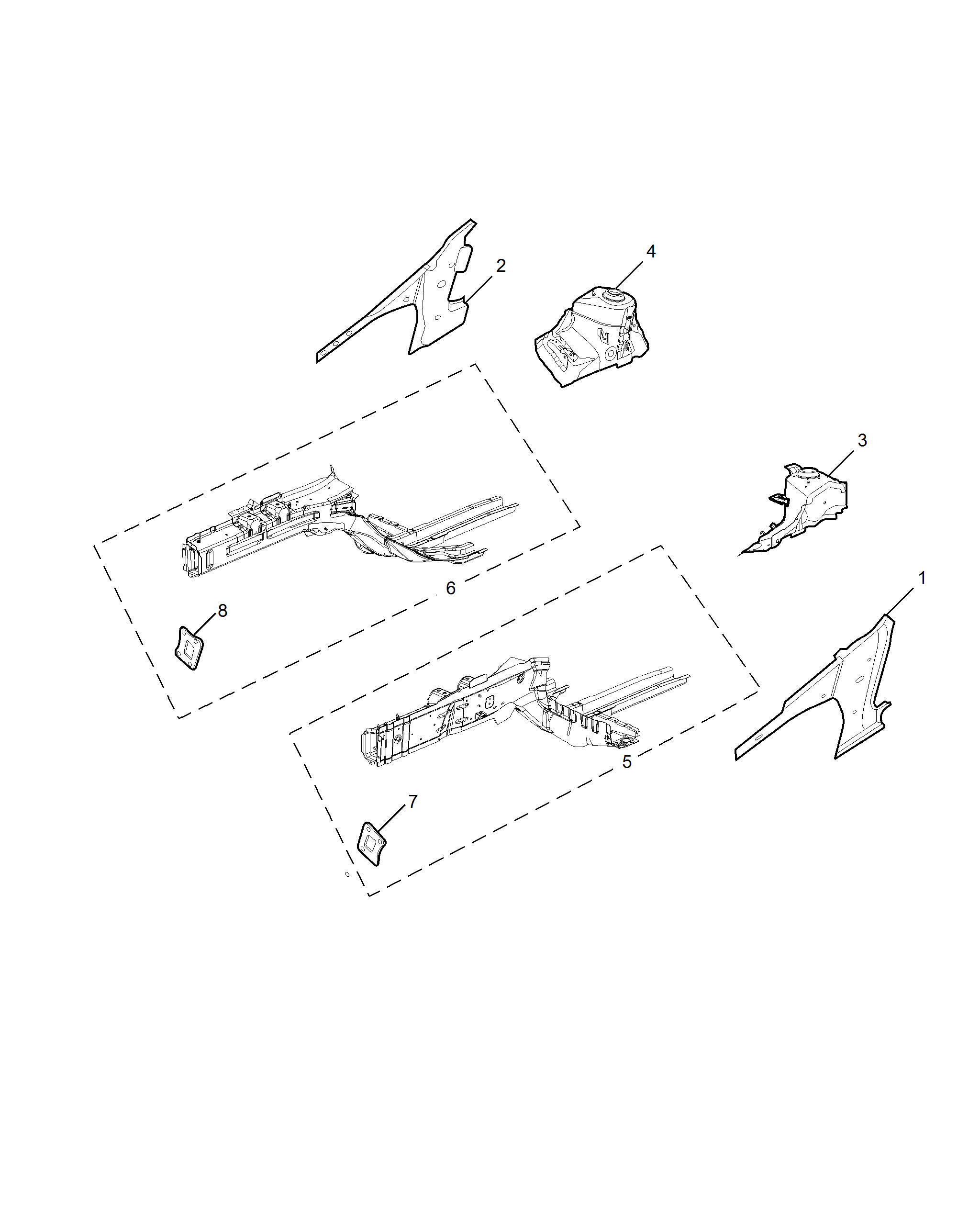 E511B032:SIDEMEMBER AND VALVANCE-FRONT