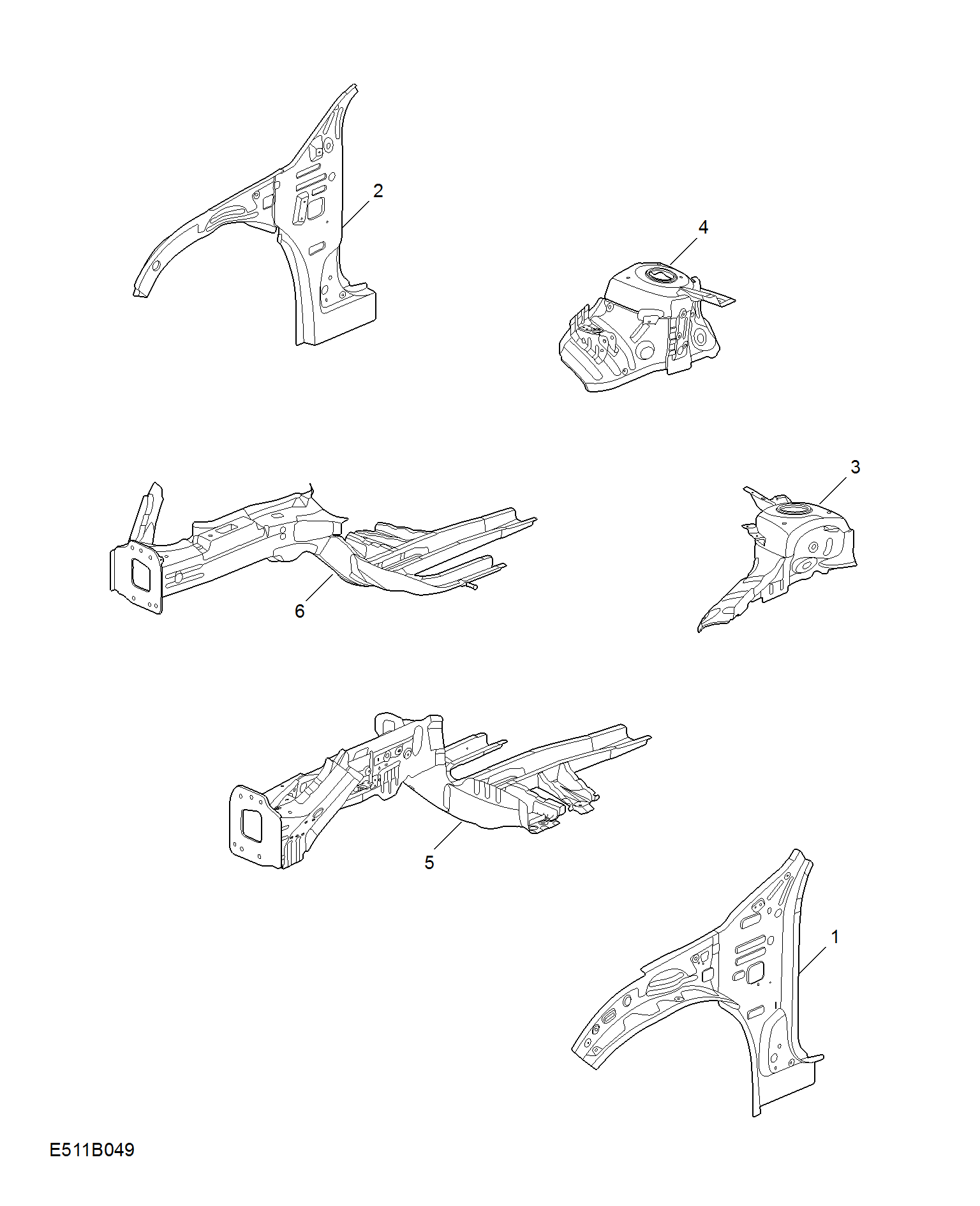 E511B049:SIDEMEMBER AND VALVANCE-FRONT