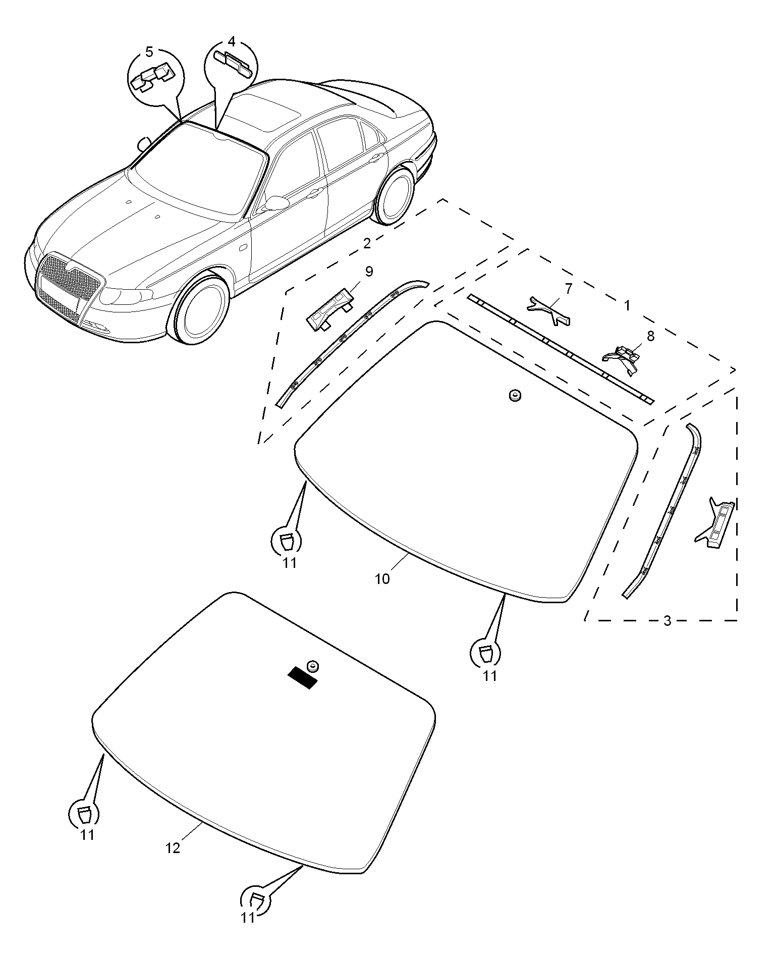 E611A013:WINDSHIELD
