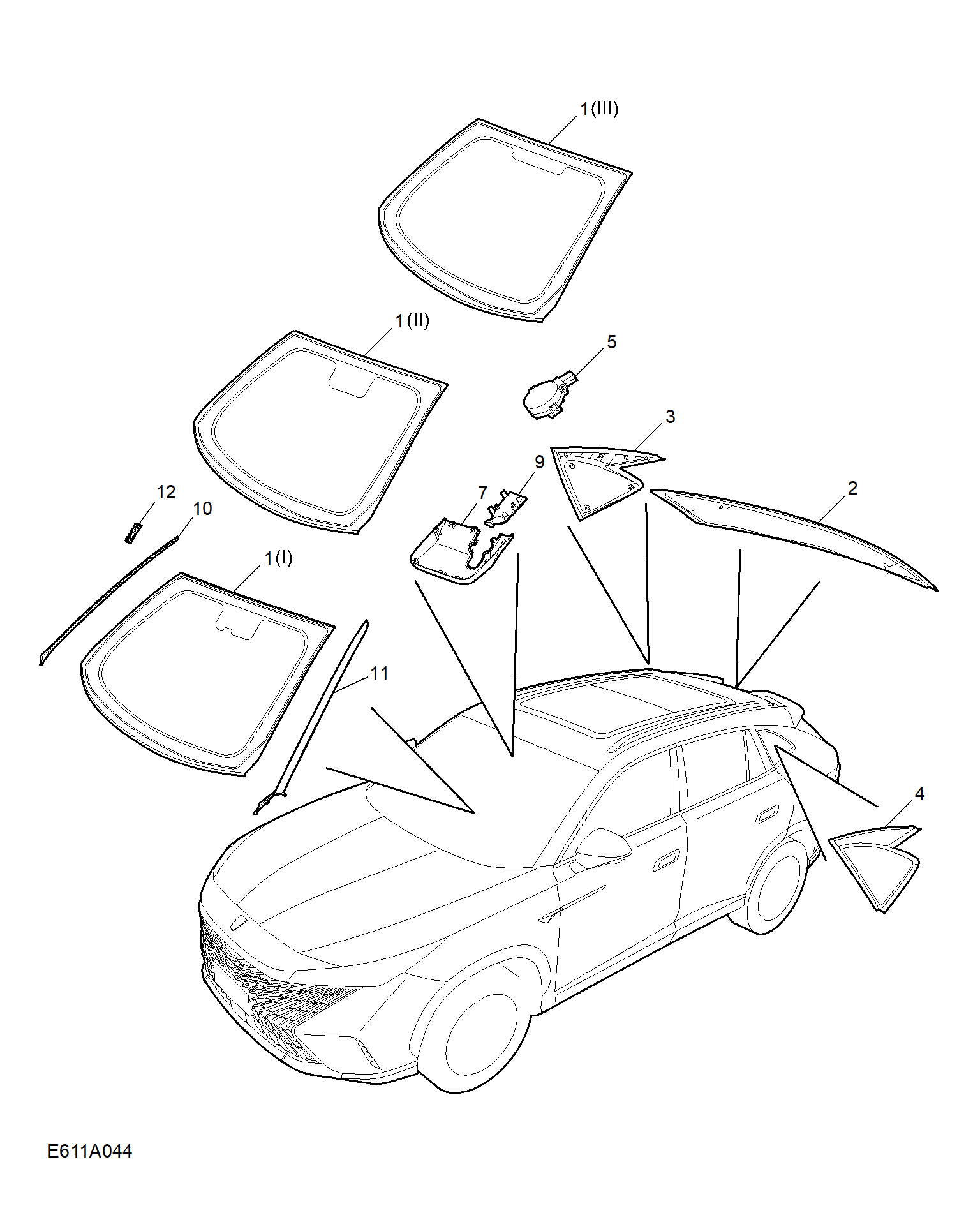E611A044:WINDSHIELD