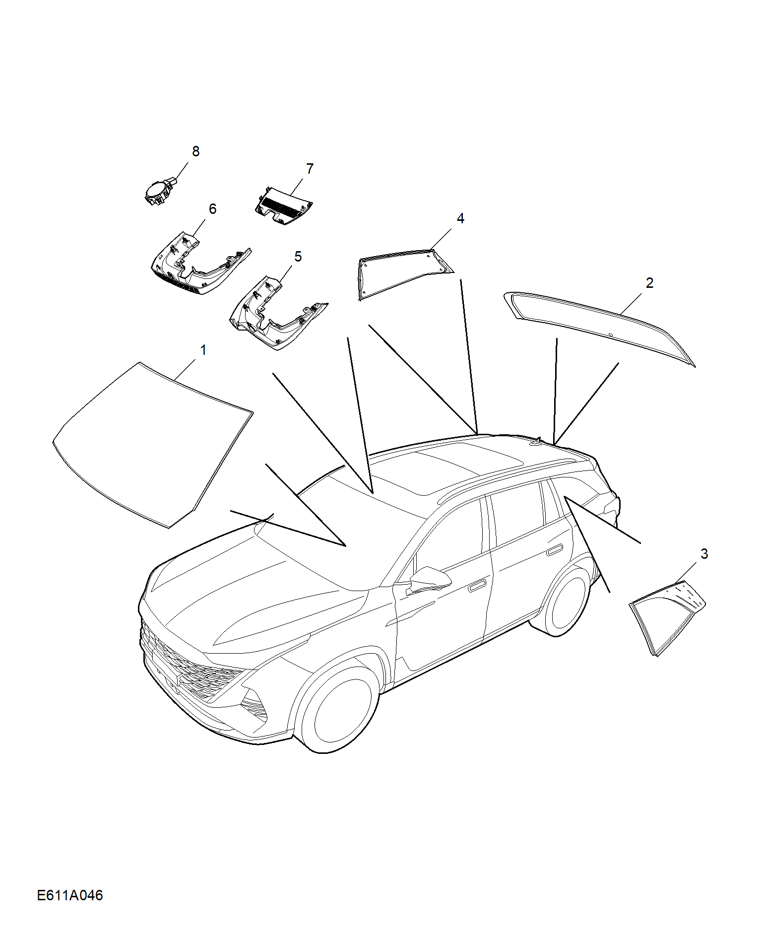 E611A046:WINDSHIELD