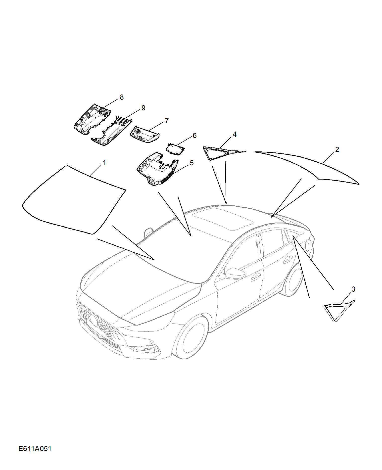 E611A051:WINDSHIELD