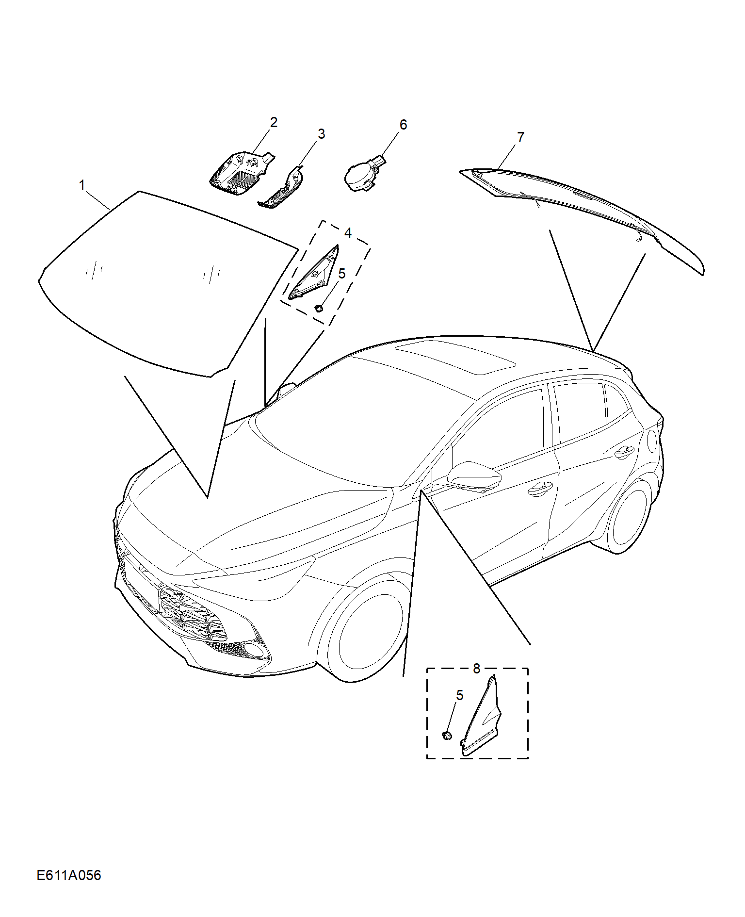E611A056:WINDSHIELD