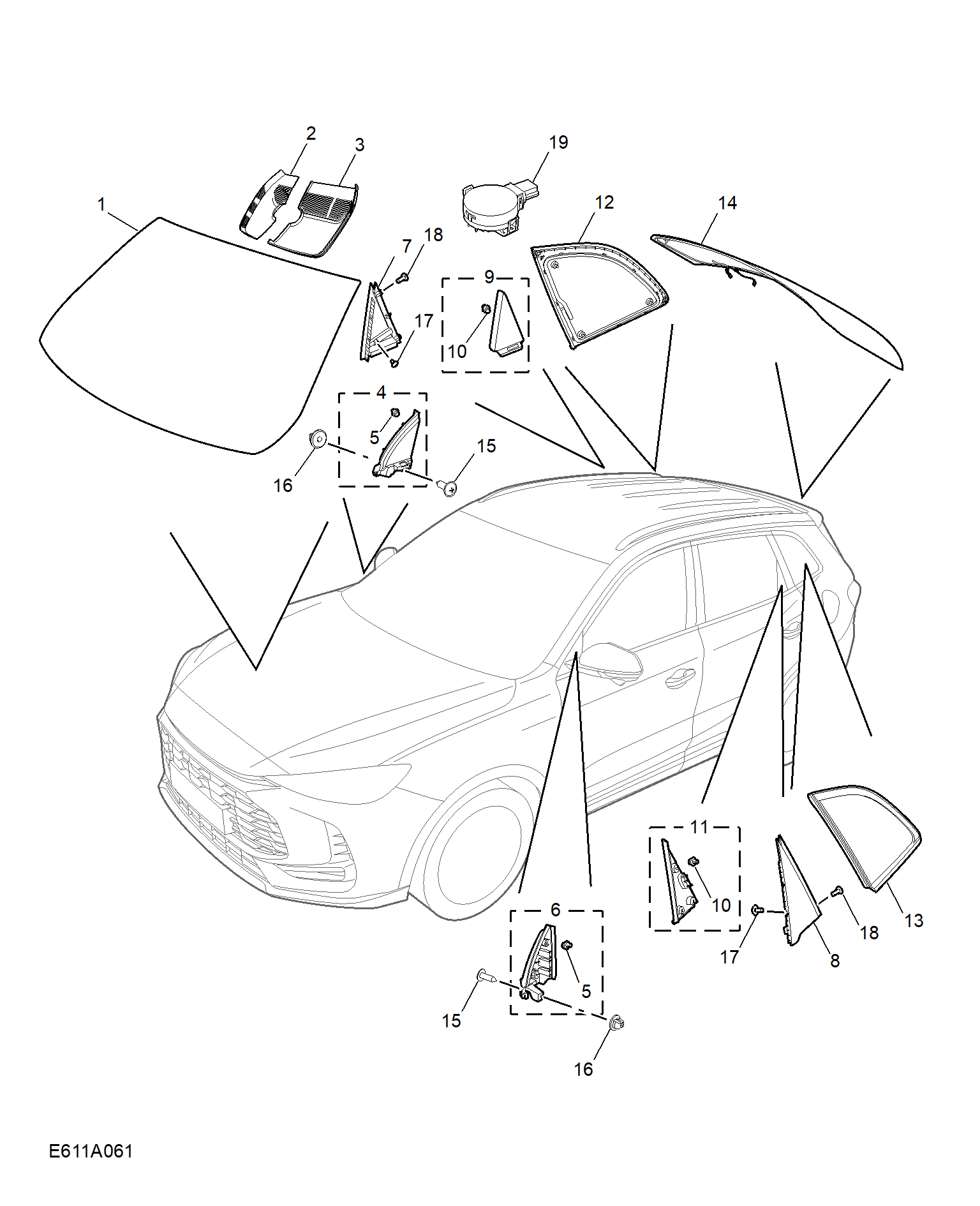 E611A061:WINDSHIELD