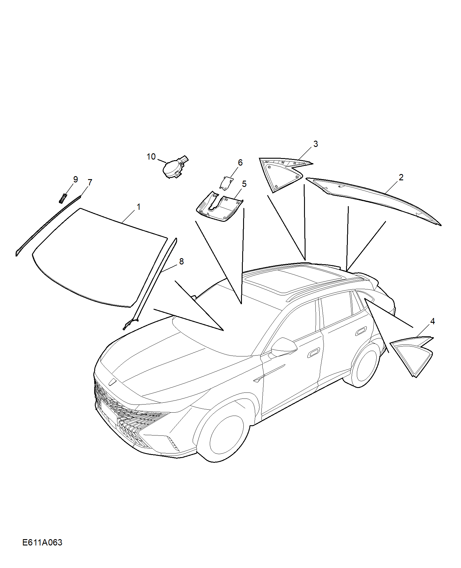 E611A063:WINDSHIELD