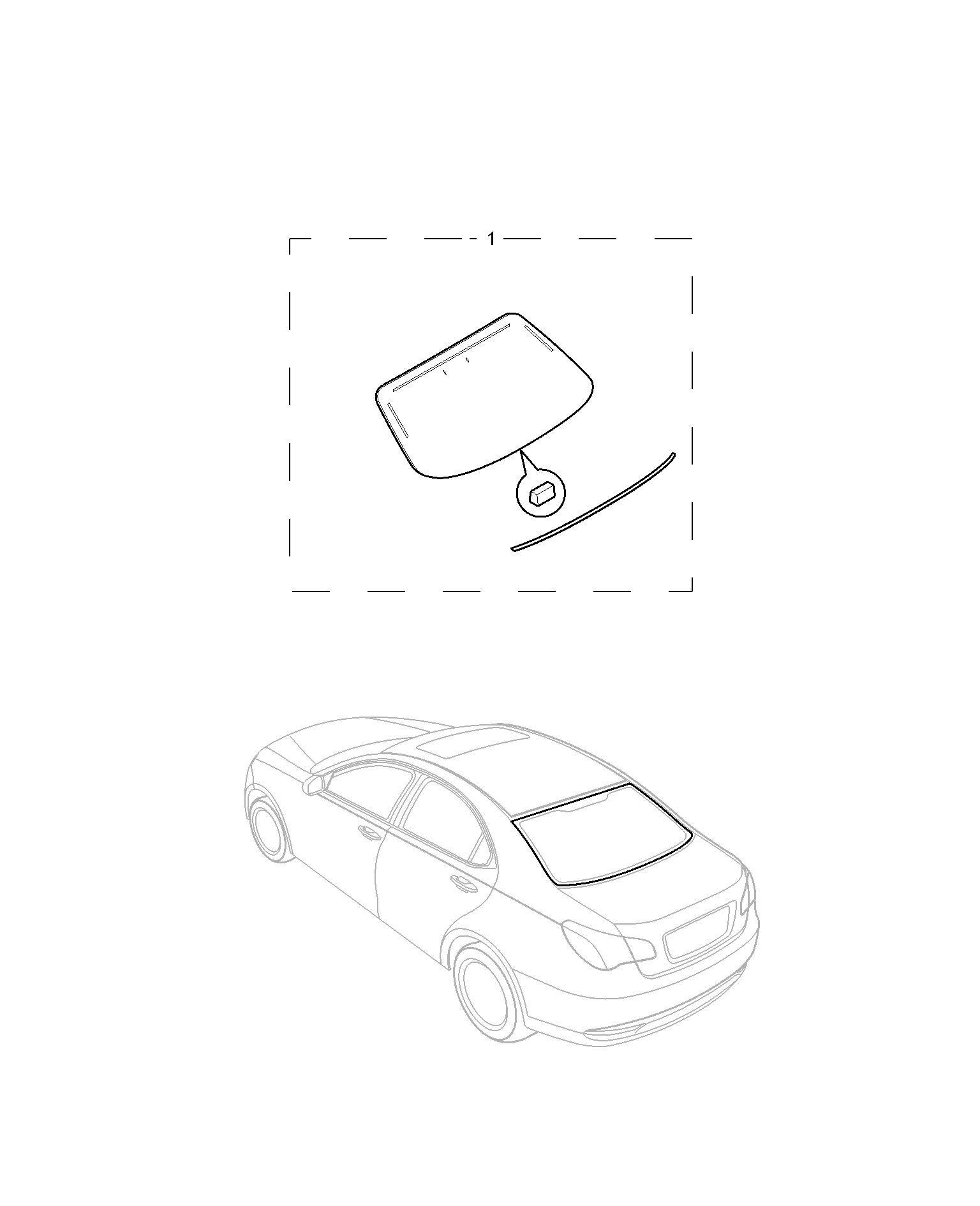 E611B001:REAR WINDOW(NOTCHBACK)